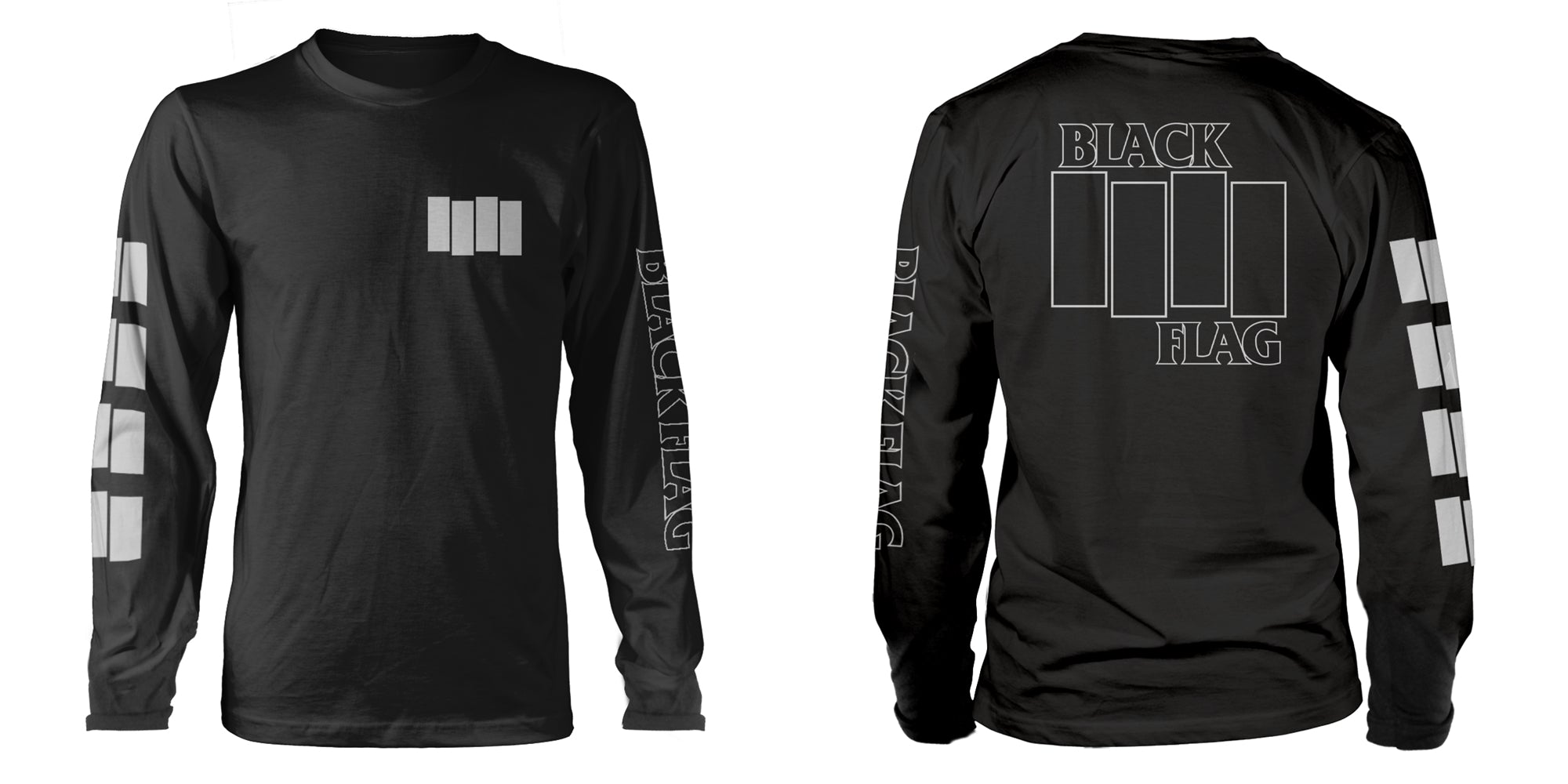 Black Flag "Logo" Black Long Sleeve T shirt