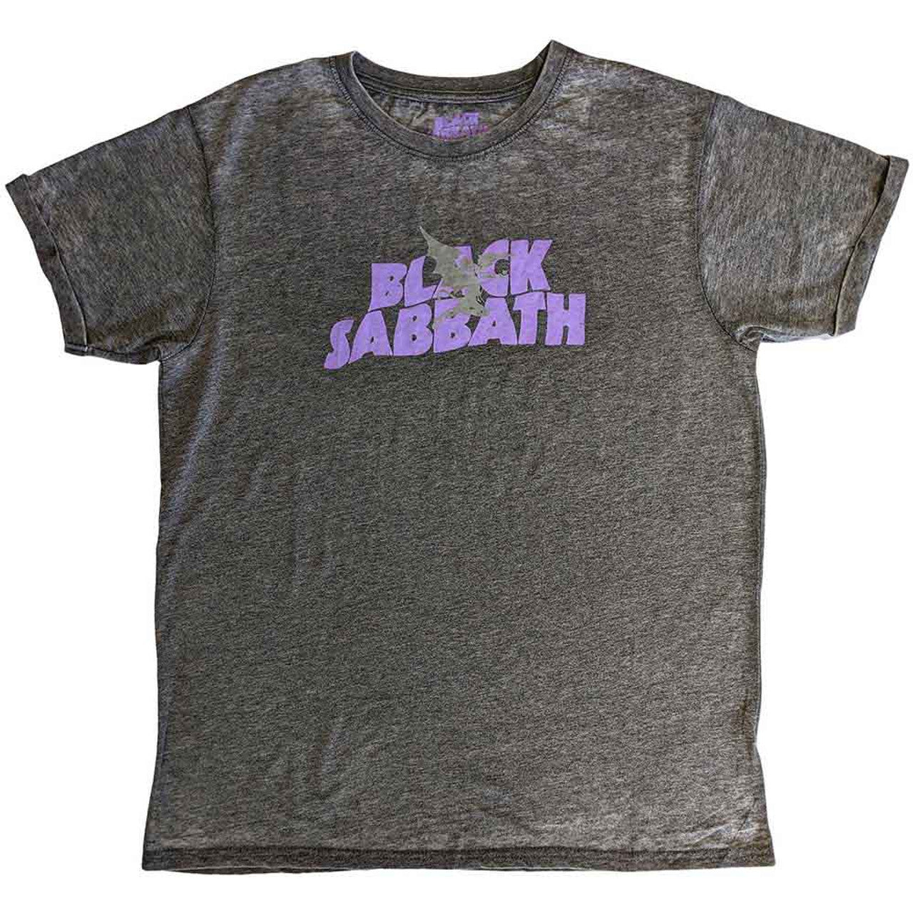 Black Sabbath "Logo And Daemon" Charcoal Grey T shirt