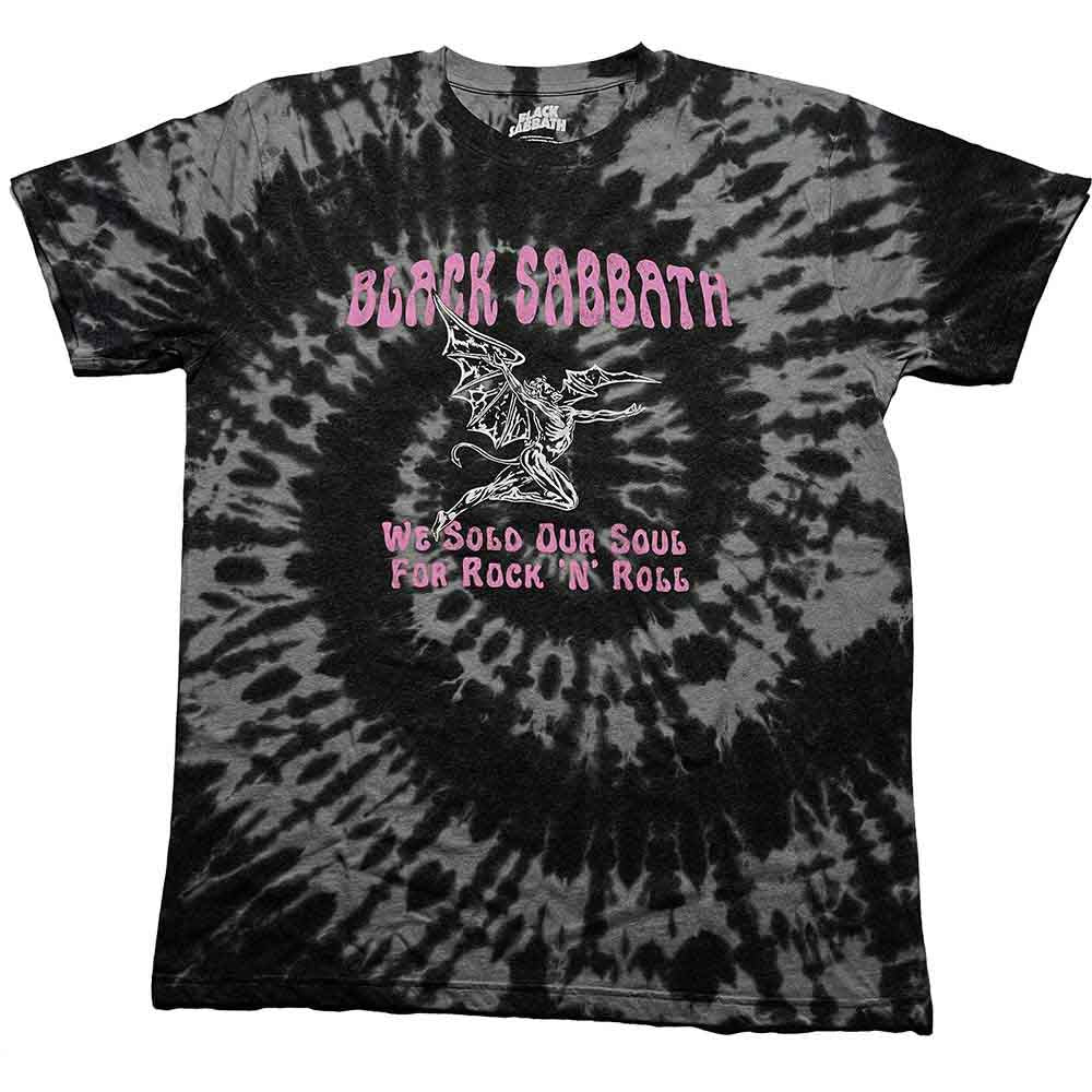 Black Sabbath "We Sold Our Soul For Rock N Roll" Black Tie Dye T shirt