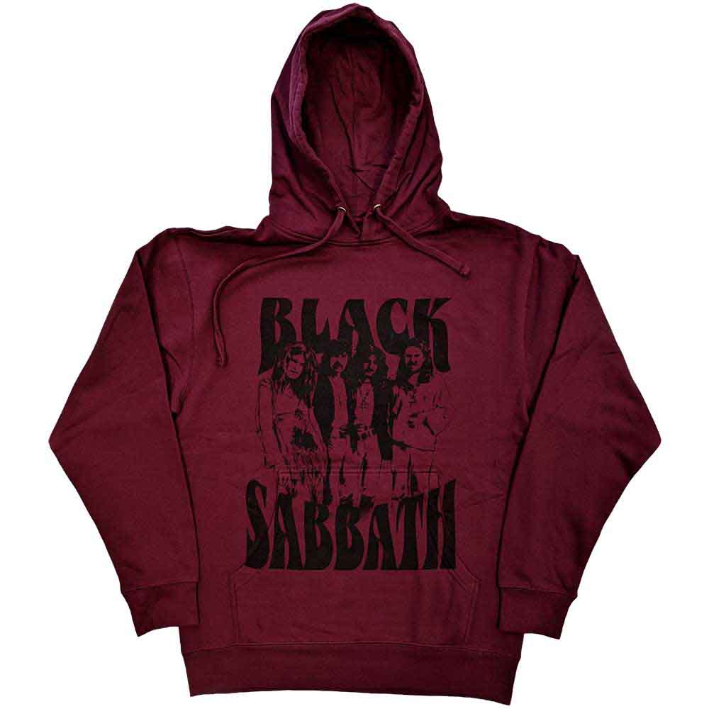 Black Sabbath "Band And Logo" Red Pullover Hoodie