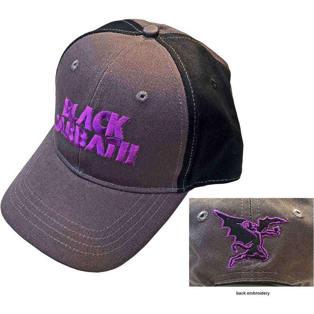 Black Sabbath " Wavy Logo" 2 Tone Charcoal / Black Baseball Cap