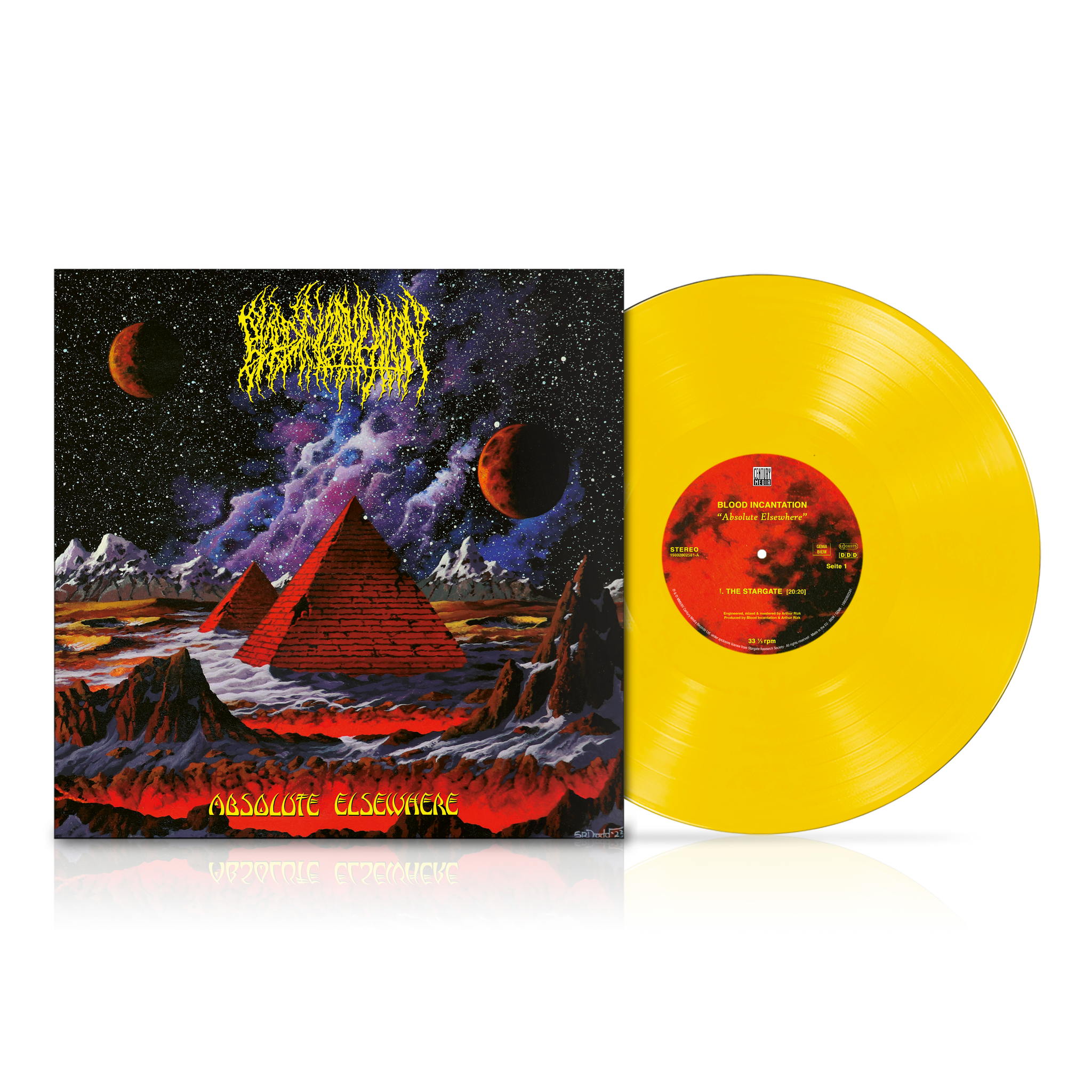 Blood Incantation "Absolute Elsewhere" Gatefold Transparent Sun Yellow Vinyl inc. Poster - PRE-ORDER