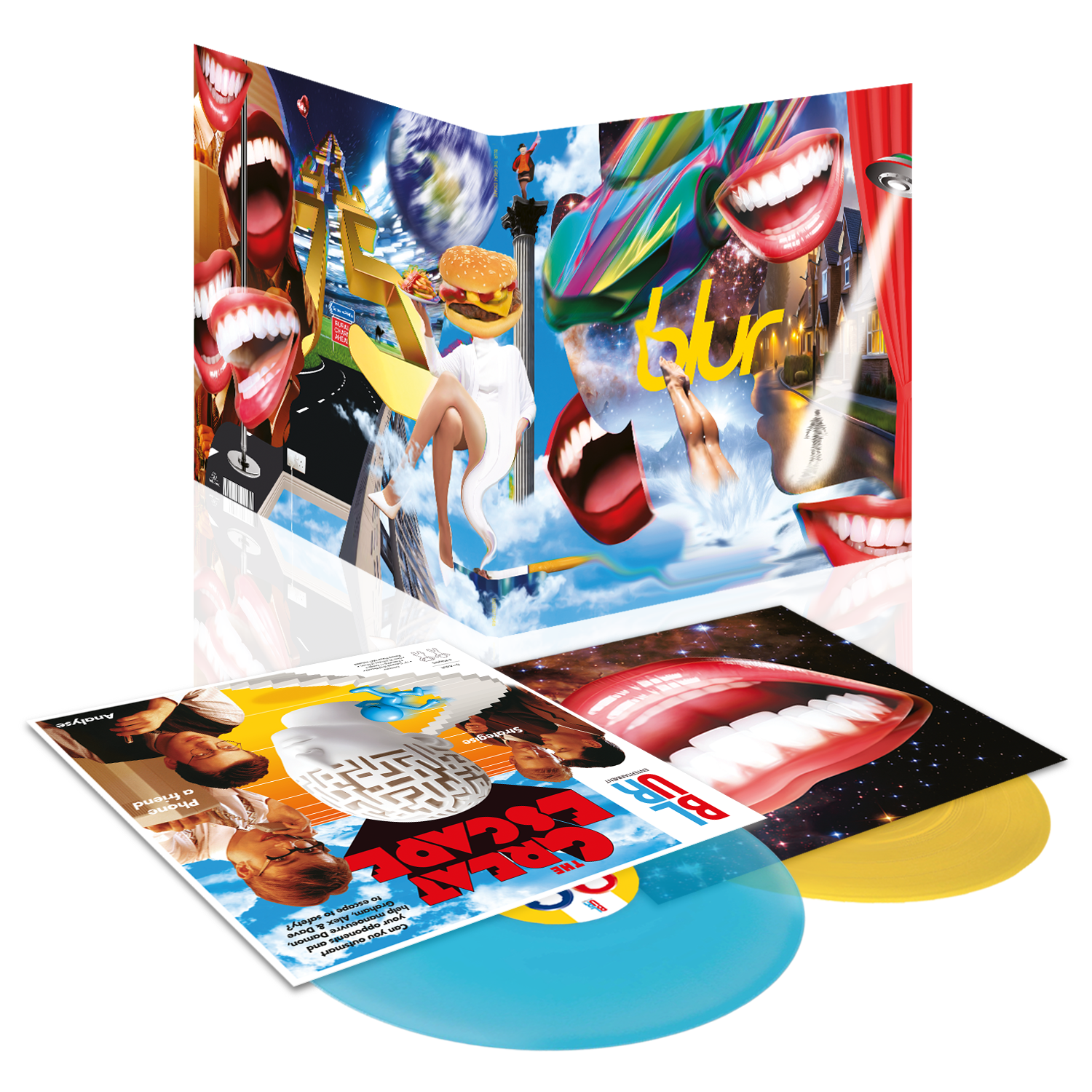 Blur "The Great Escape" 30th Anniversary Turquoise / Yellow Vinyl - PRE-ORDER