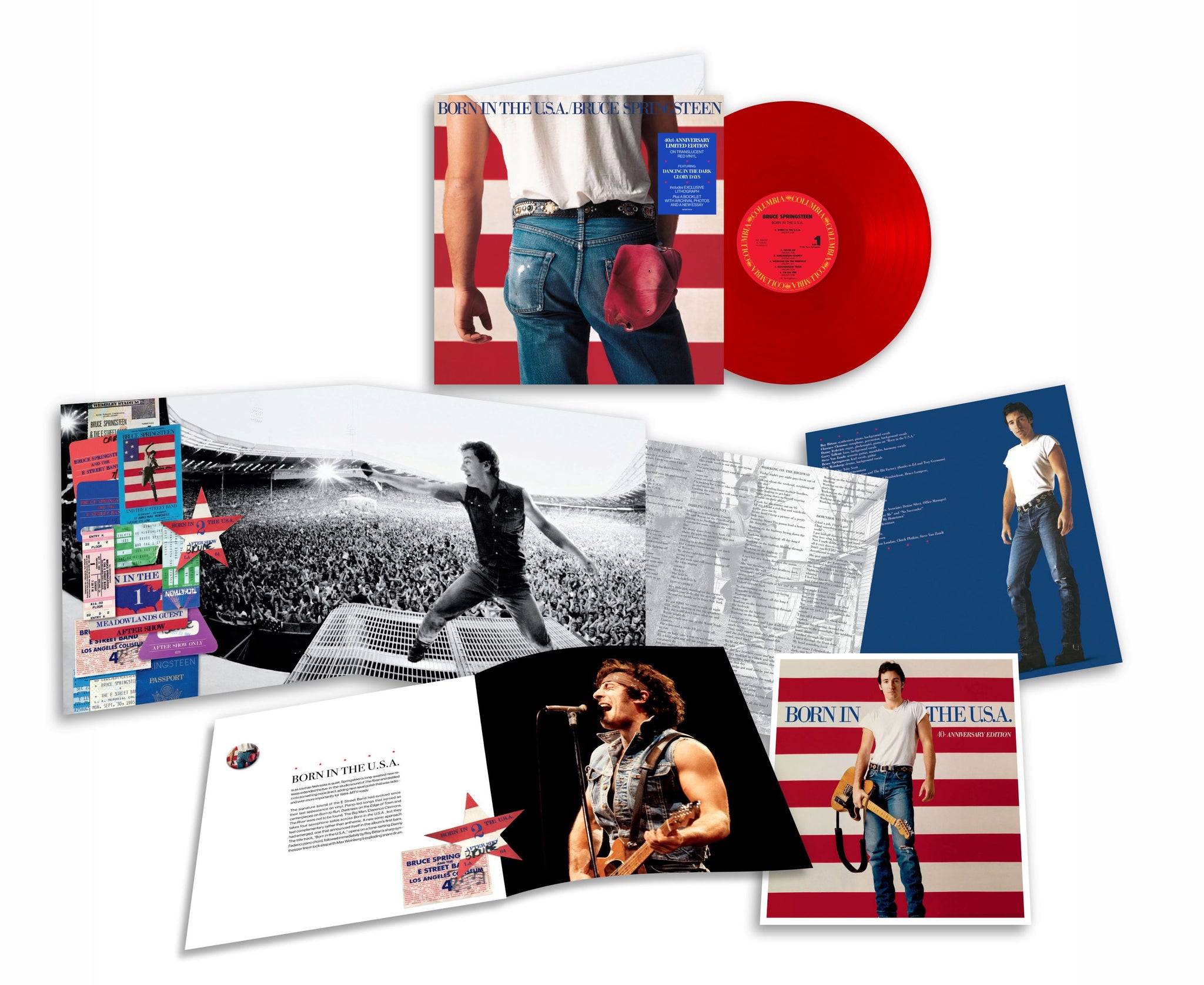 Bruce Springsteen "Born In The U.S.A." 40th Anniversary Translucent Red Vinyl