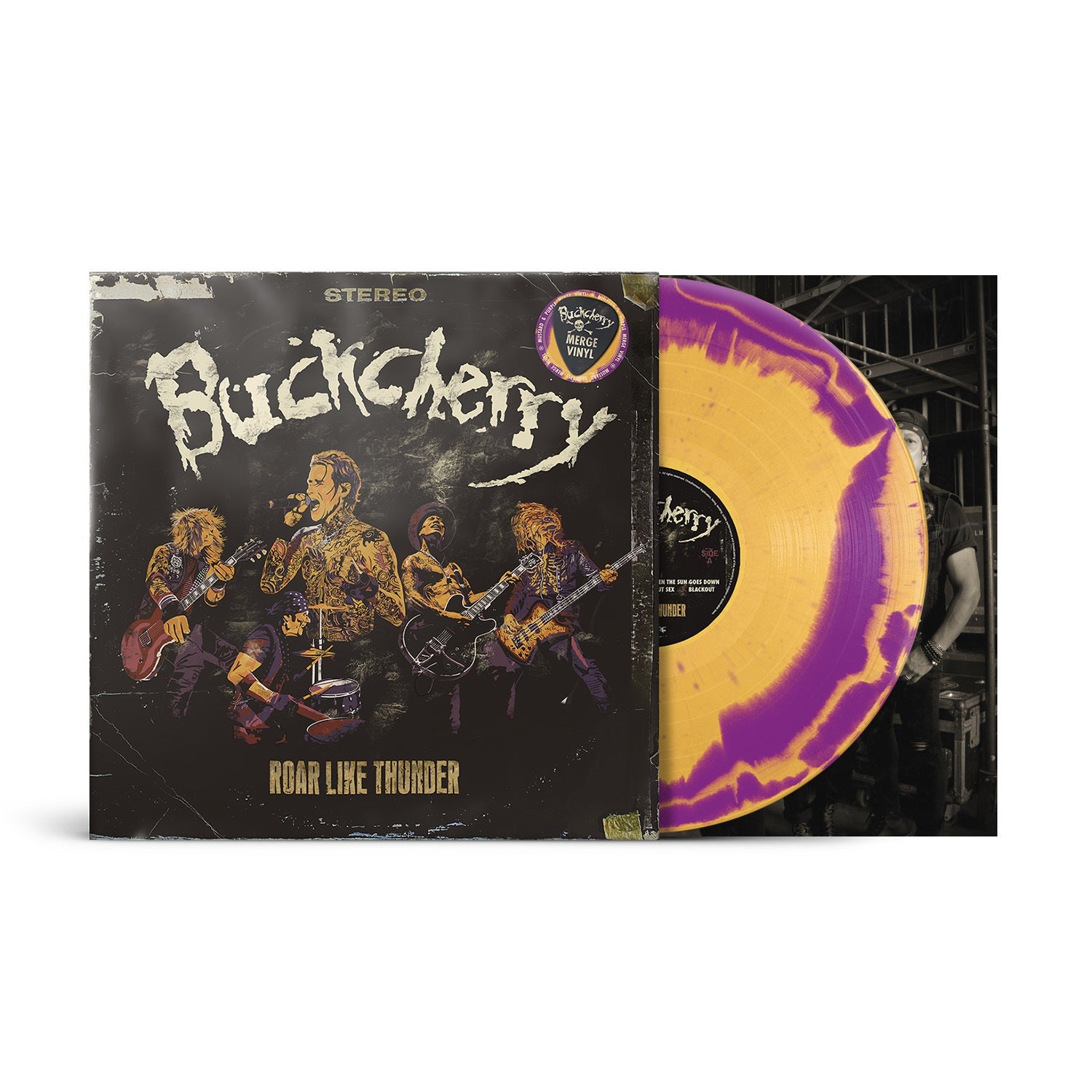 Buckcherry "Roar Like Thunder" Yellow / Purple Merge Vinyl