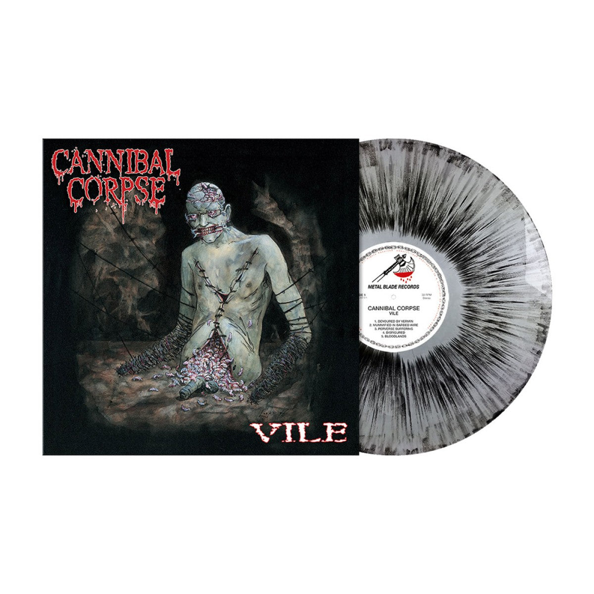 Cannibal Corpse "Vile" Silver / Black Dust Vinyl