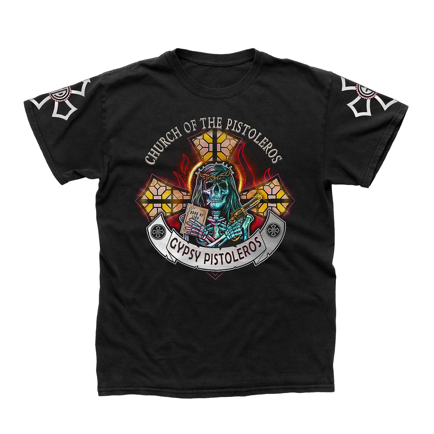 Gypsy Pistoleros "Church Of The Pistoleros" T shirt - PRE-ORDER