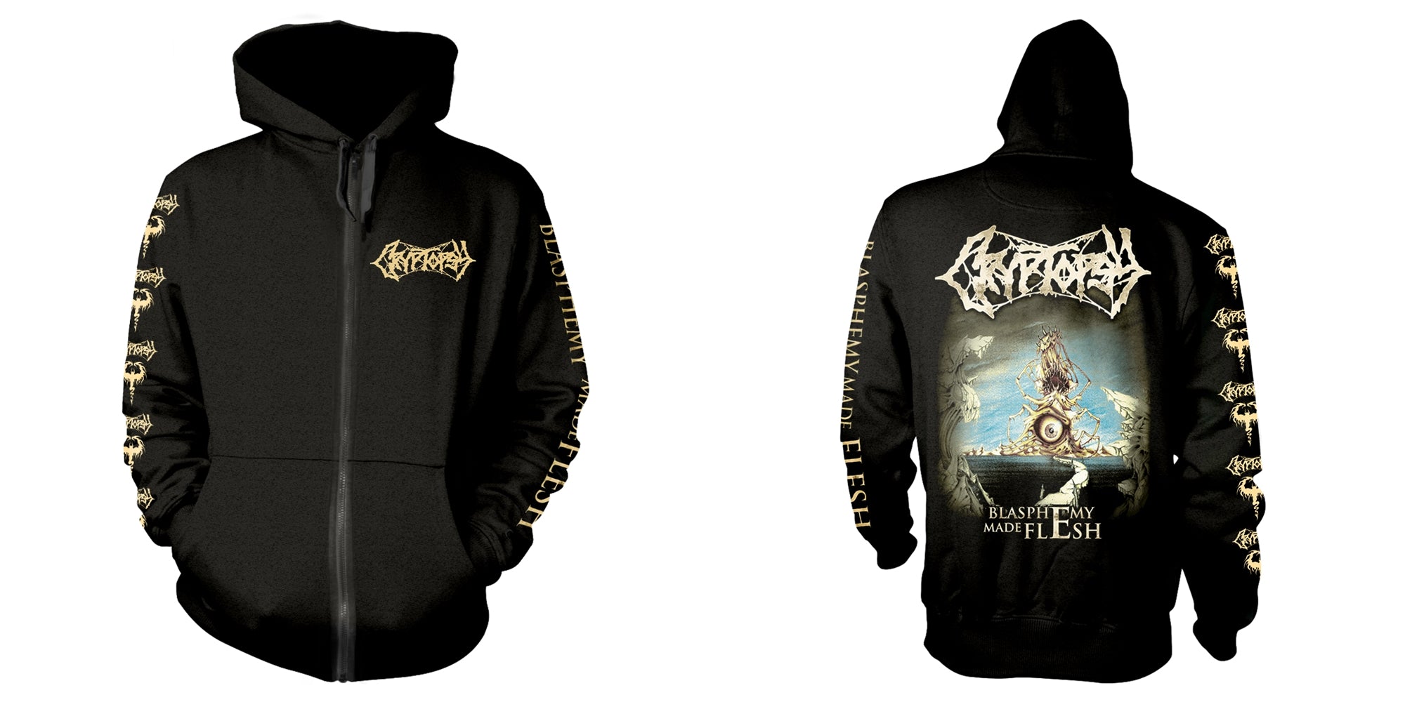 Cryptopsy "Blasphemy Made Flesh" Zip Hoodie
