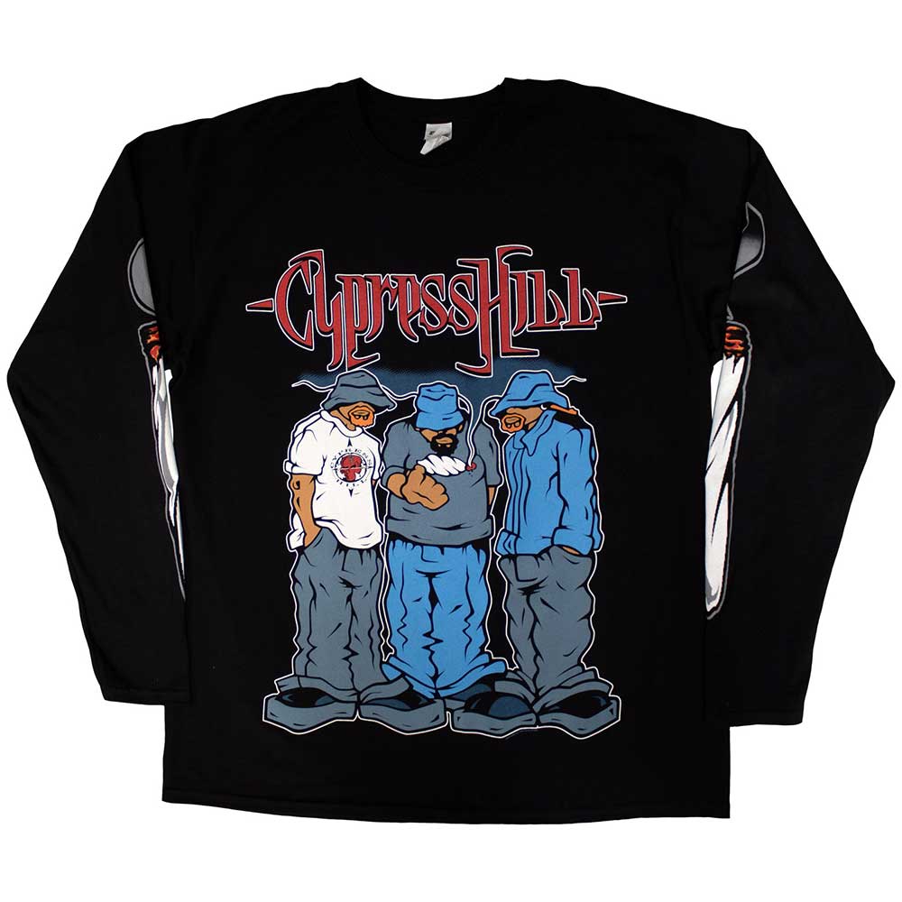 Cypress Hill "Blunted" Black Long Sleeve T shirt