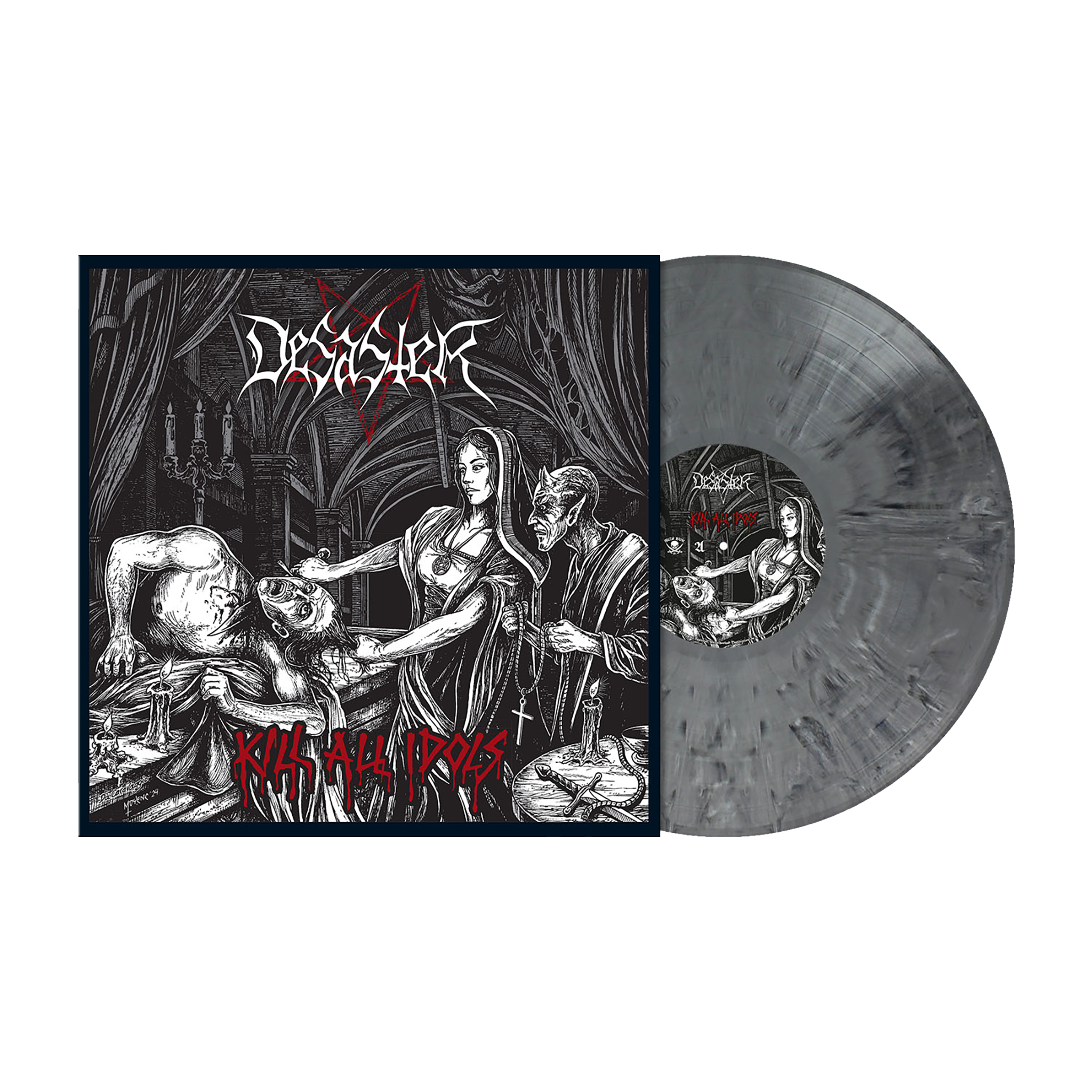 Desaster "Kill All Idols" Grey Marble Vinyl