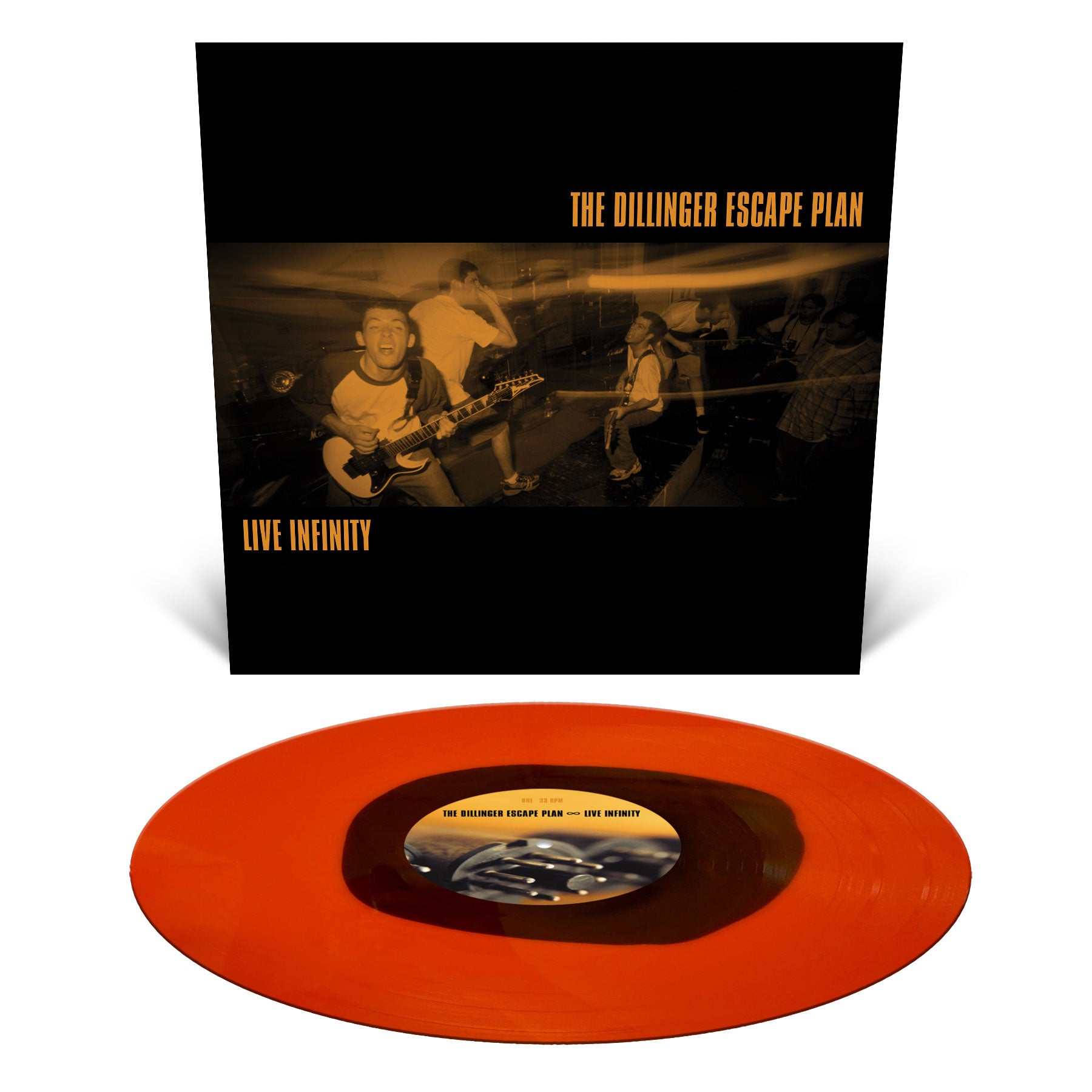 The Dillinger Escape Plan "Live Infinity" Black inside Orange Krush Vinyl - PRE-ORDER