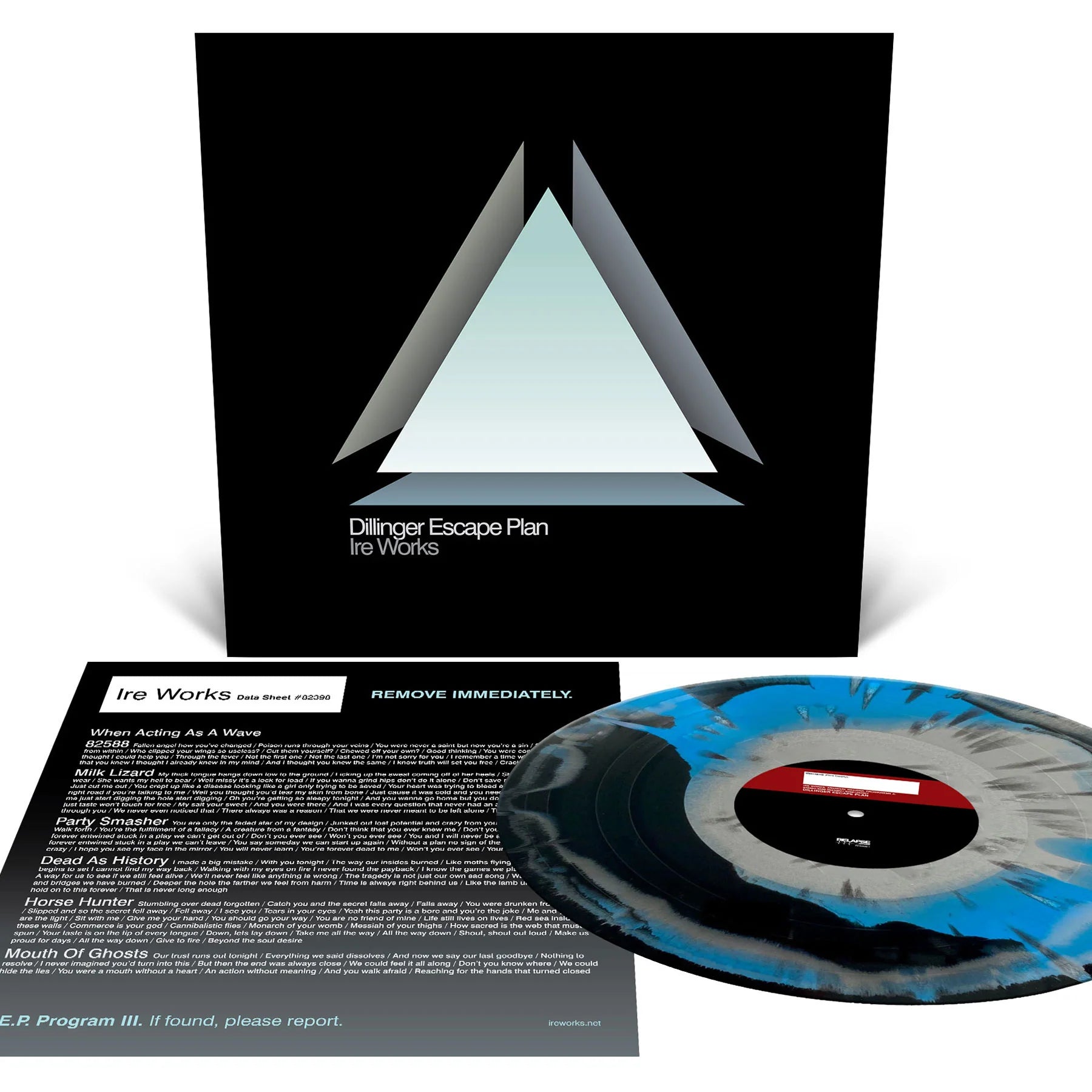 Dillinger Escape Plan "Ire Works" Black Blue Silver w Splatter Vinyl