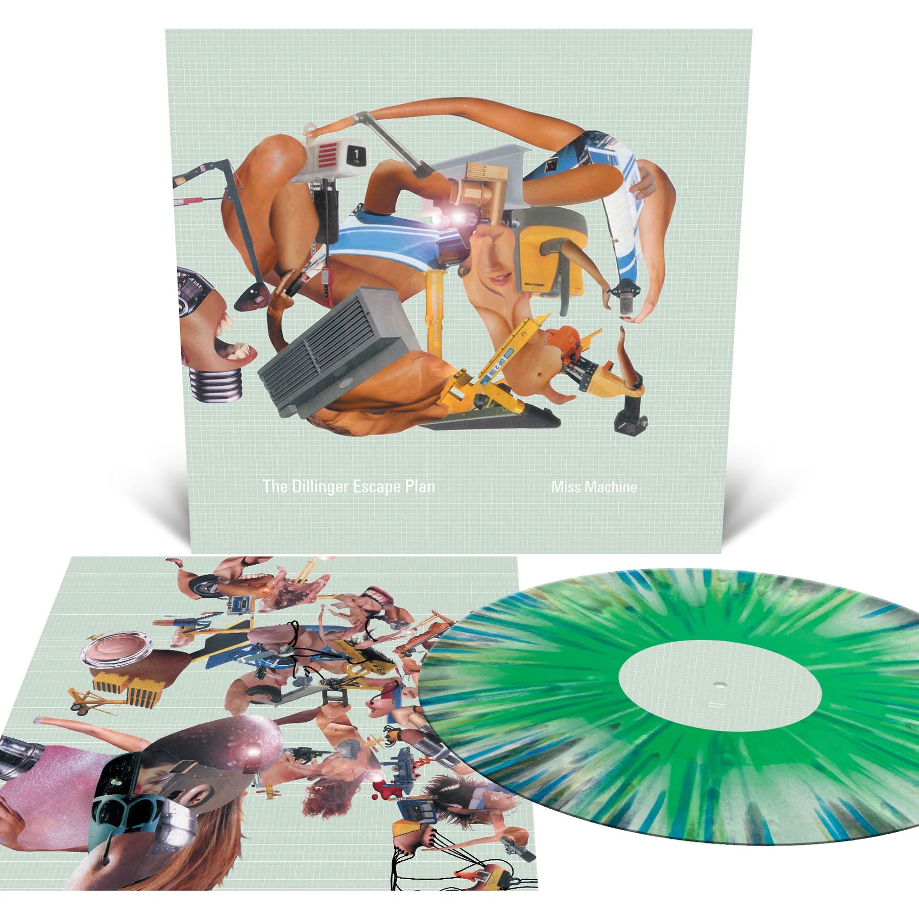 Dillinger Escape Plan "Miss Machine" Green White Silver w Splatter Vinyl