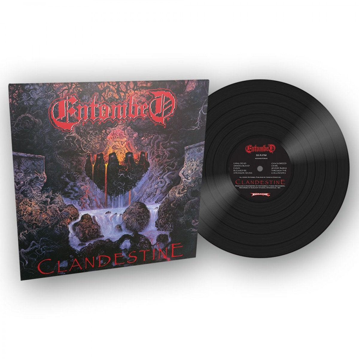 Entombed "Clandestine" FDR Black Vinyl