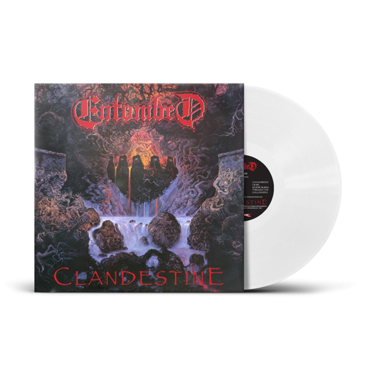 Entombed "Clandestine" White Vinyl