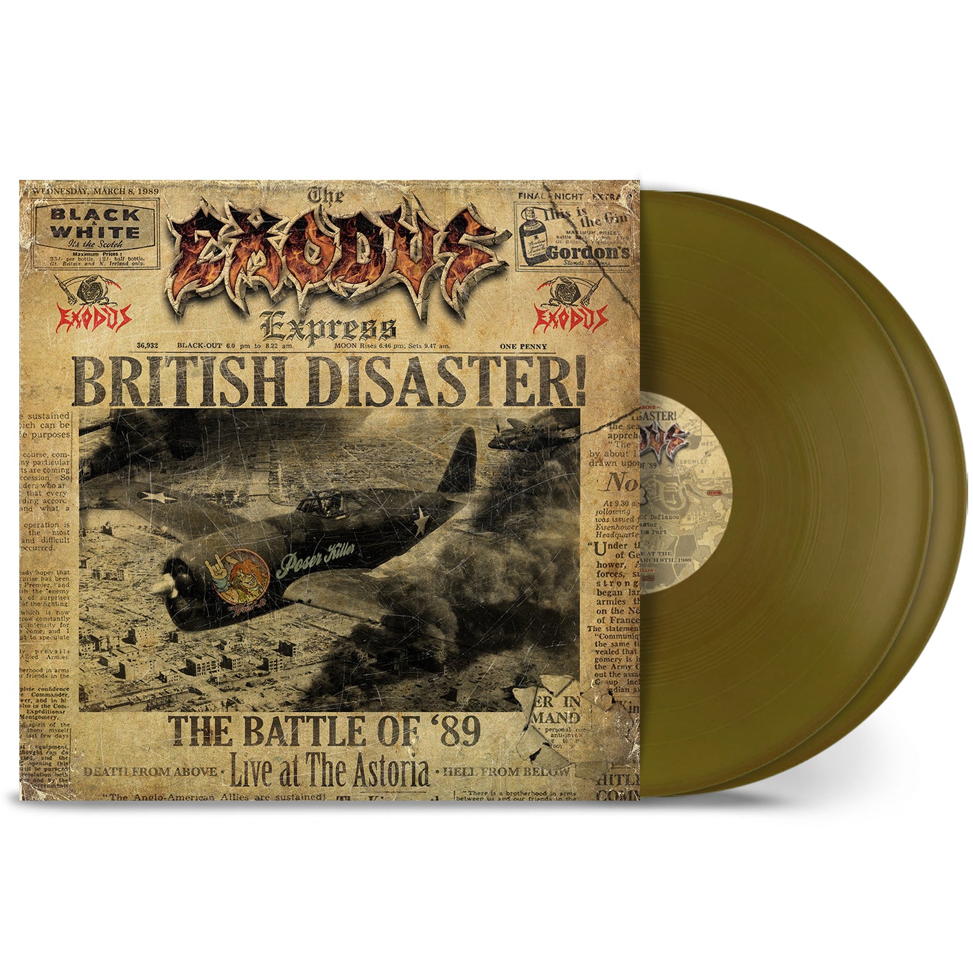 Exodus "British Disaster: The Battle of '89 (Live at the Astoria)" 2x12" Gold Vinyl - PRE-ORDER