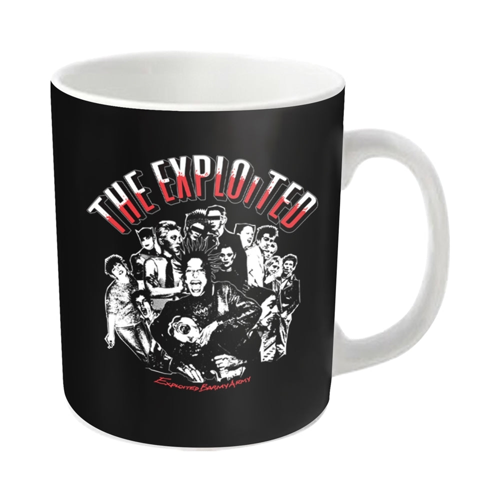 The Exploited "Barmy Army Black" White Mug