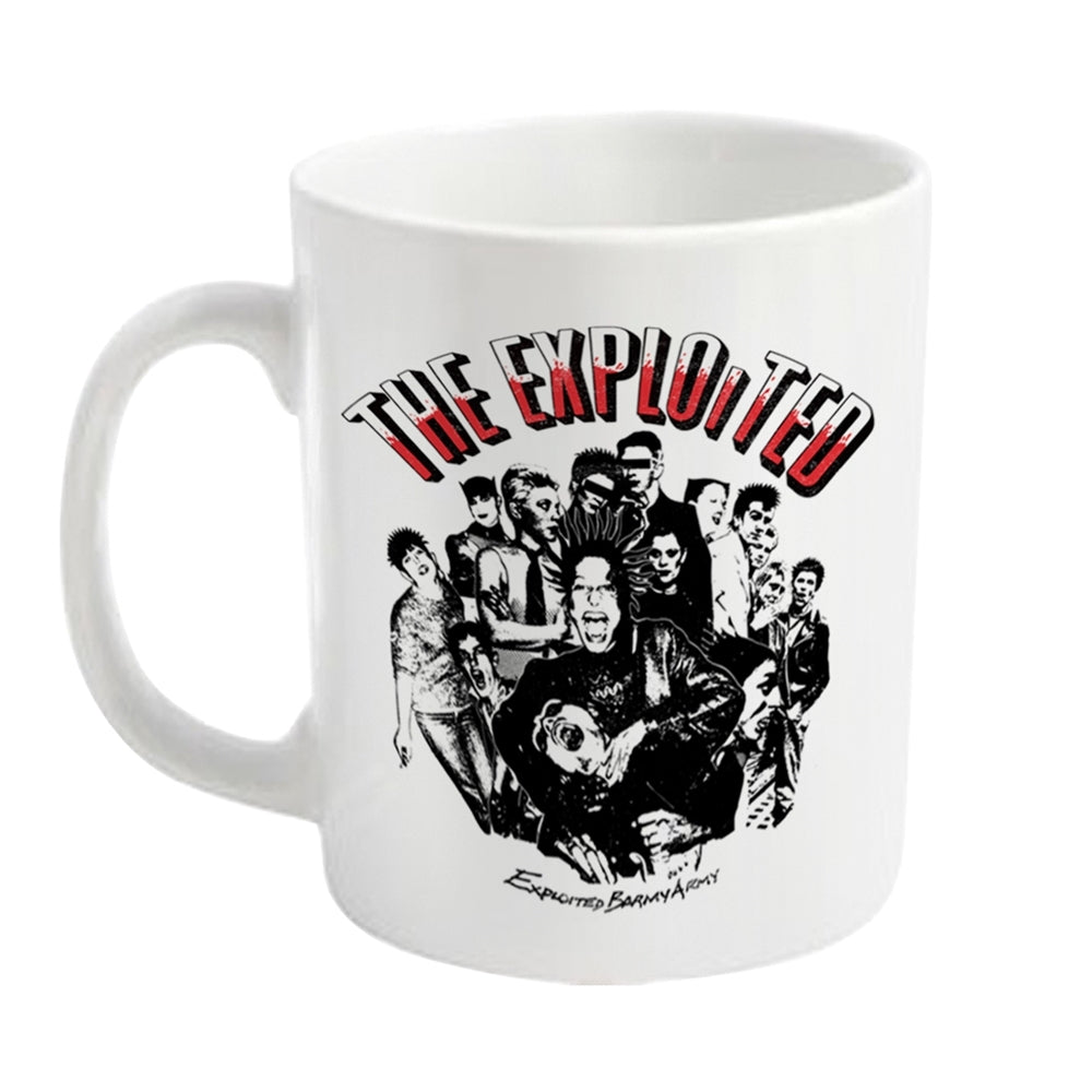 The Exploited "Barmy Army White" White Mug