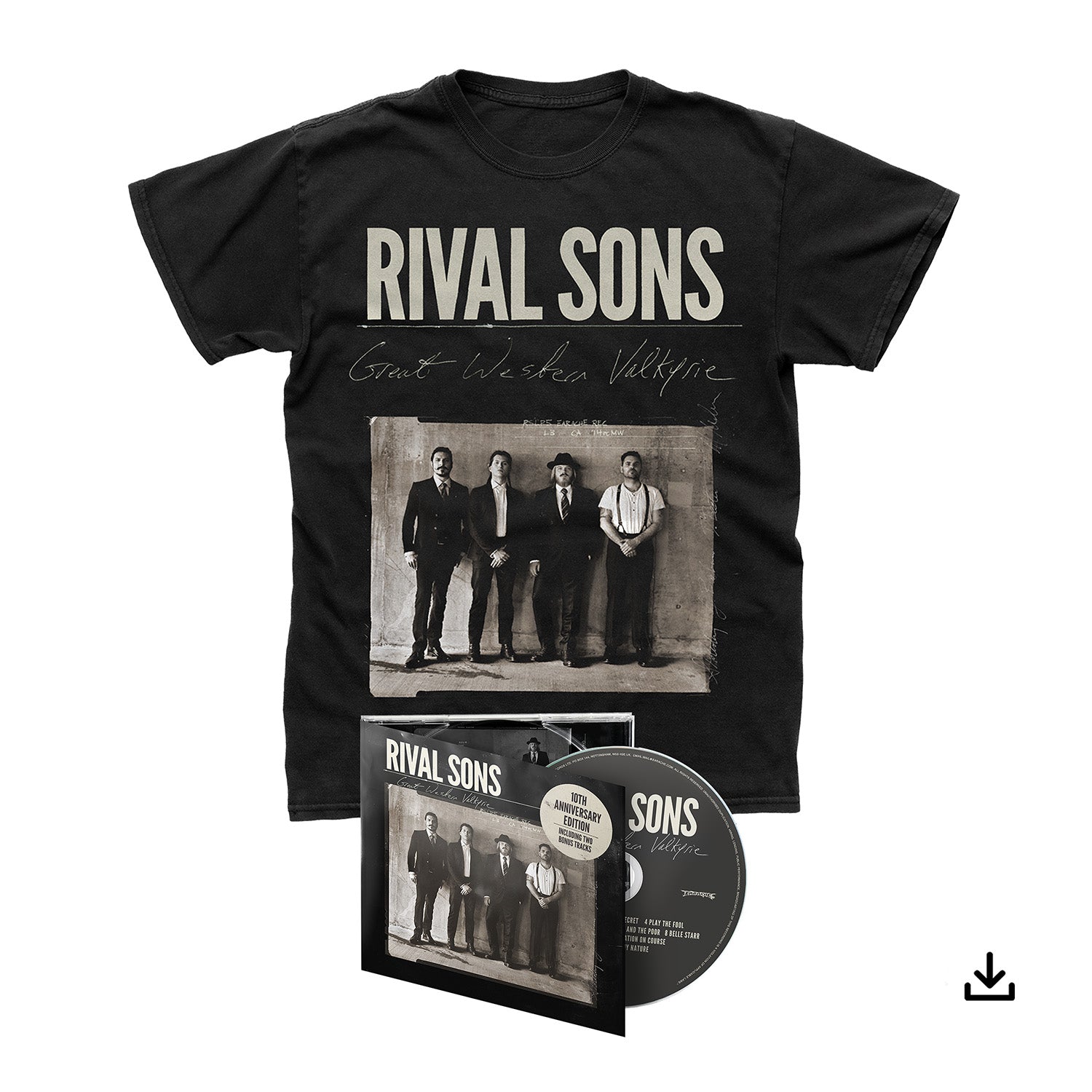 Rival Sons "Great Western Valkyrie - 10th Anniversary Edition" Digipak CD, T shirt & Download - PRE-ORDER