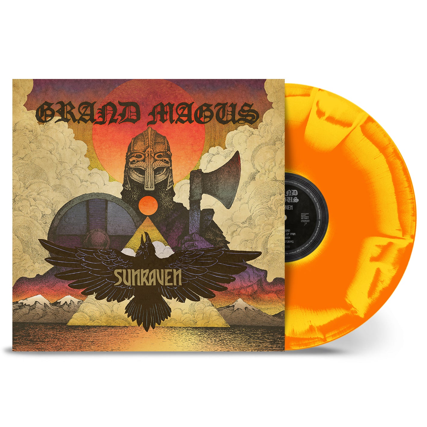 Grand Magus "Sunraven" Yellow / Orange Sunburst Vinyl