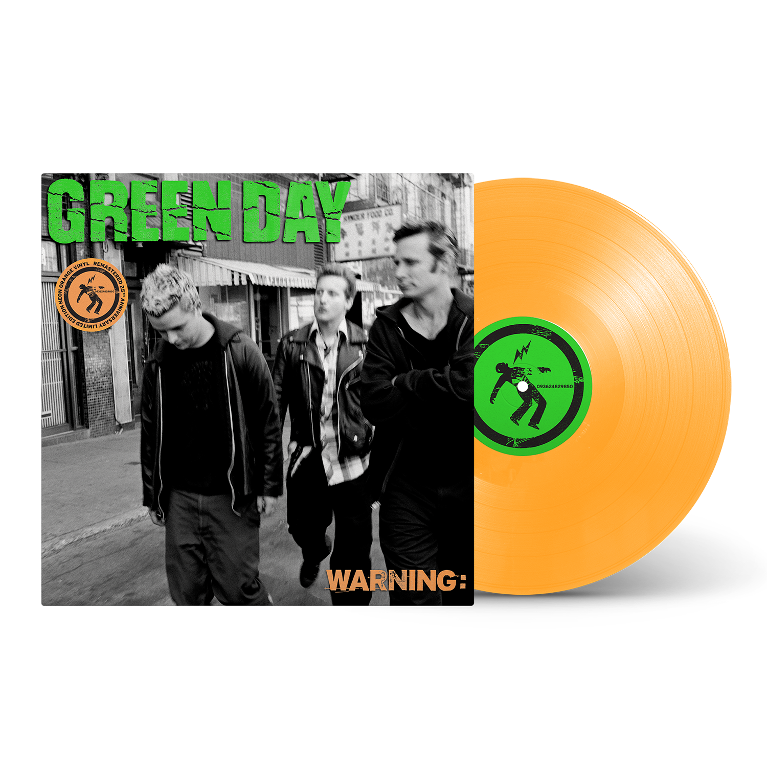 Green Day "Warning" 25th Anniversary Neon Orange Vinyl