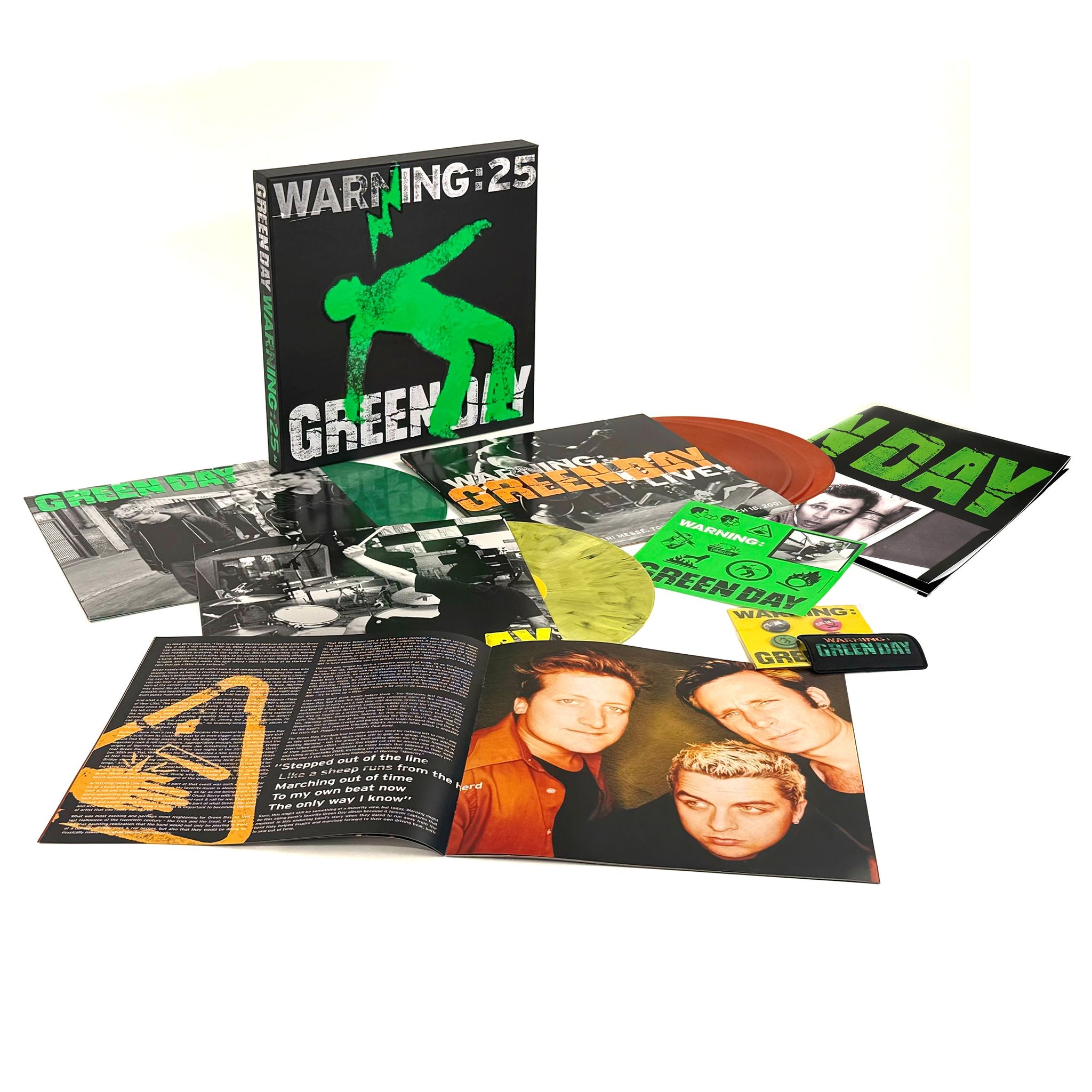 Green Day "Warning" 25th Anniversary 5 LP Colour Vinyl Box Set