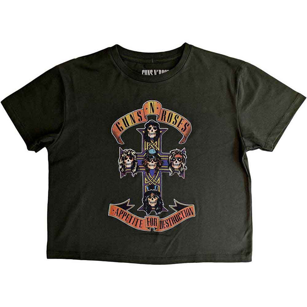 Guns 'N Roses "Appetite For Destruction" Green Crop Top