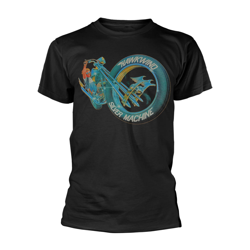 Hawkwind "Silver Machine" Black T shirt