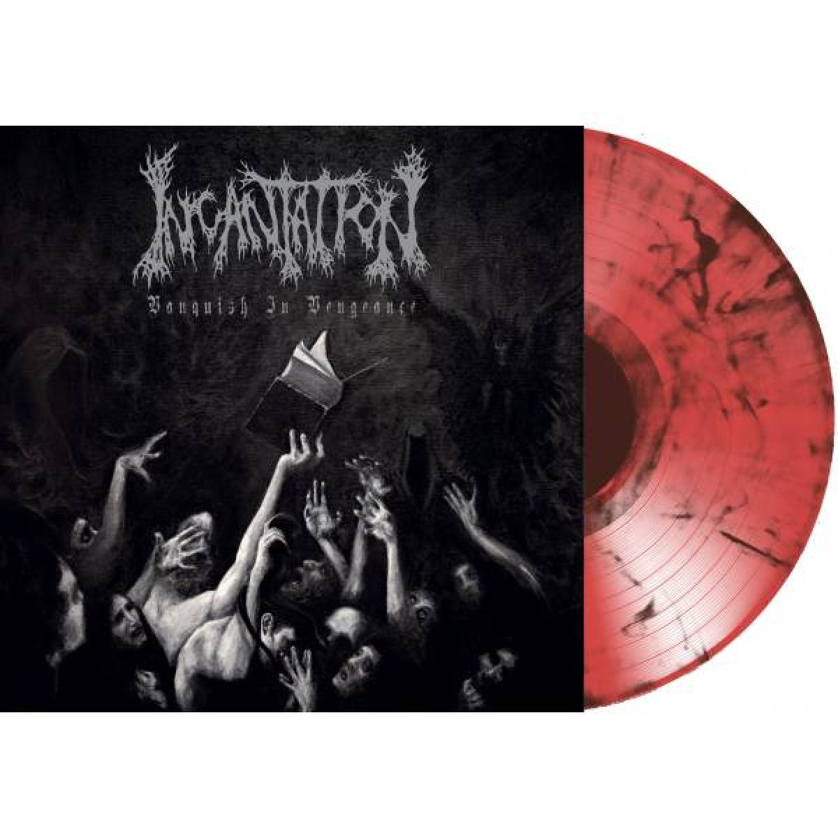 Incantation "Vanquish In Vengeance" Red / Black Marble Vinyl