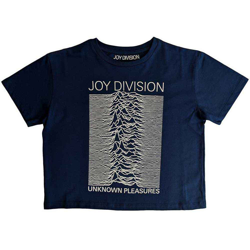 Joy Division "Unknown Pleasures" Blue Crop Top