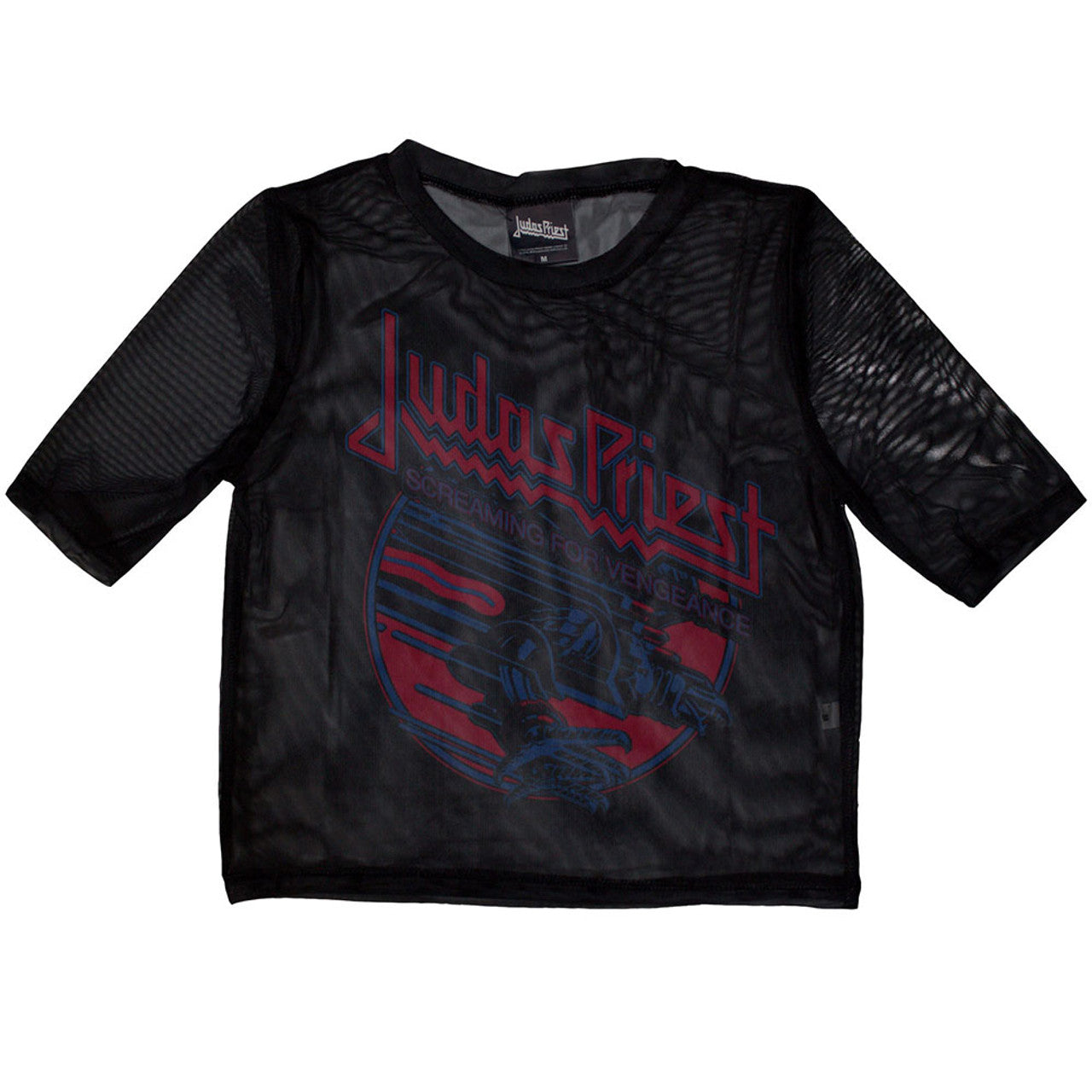 Judas Priest "Screaming For Vengeance" Mesh Crop Top