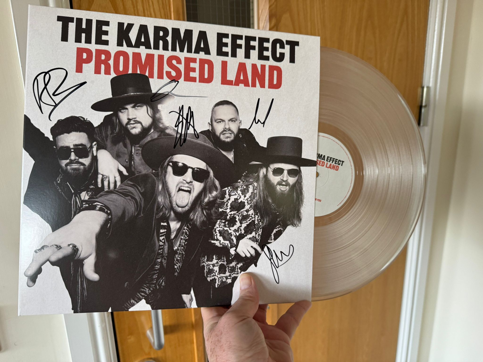 The Karma Effect "Promised Land" SIGNED Clear Vinyl inc. Download (30 copies only)