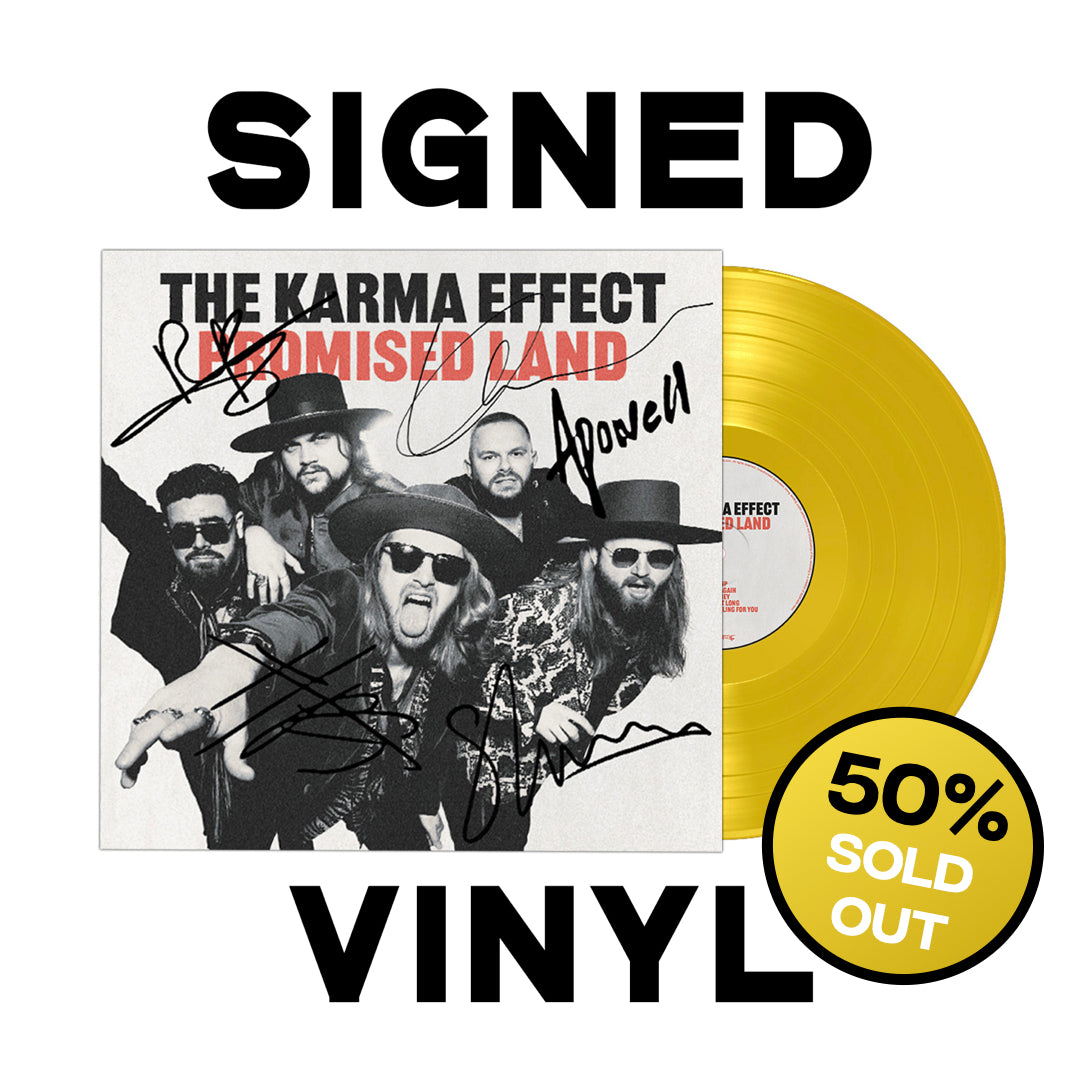 The Karma Effect "Promised Land" SIGNED Yellow Vinyl inc. Download (Ltd to 300 copies)