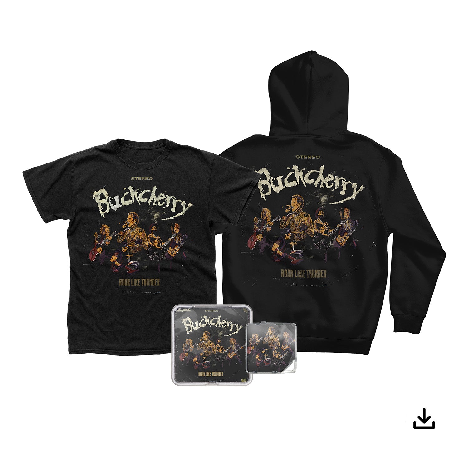 Buckcherry "Roar Like Thunder" KiT Album, T shirt, Zip Hoodie & Download - PRE-ORDER