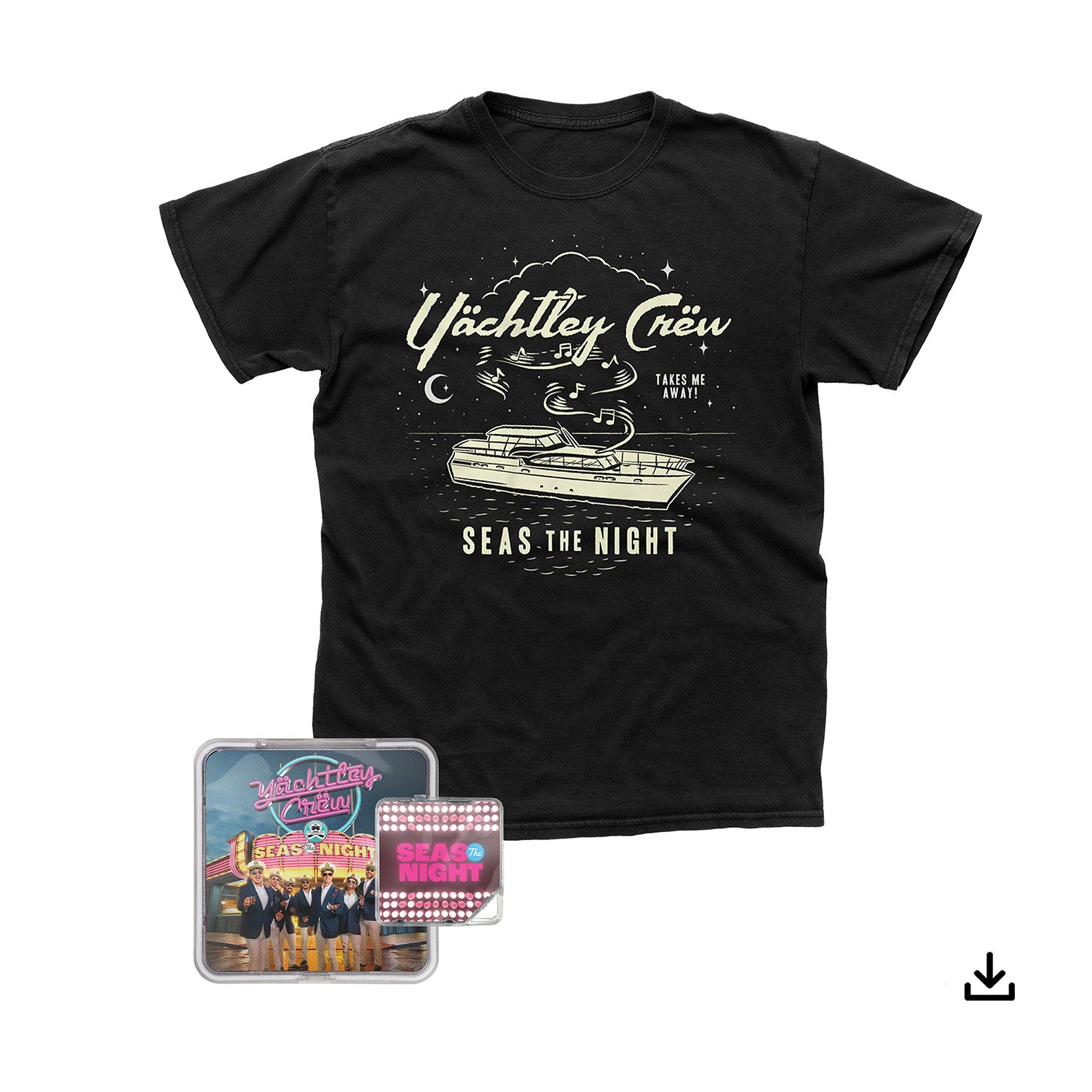 Yachtley Crew "Seas The Night" KiT Album, T shirt & Download - PRE-ORDER