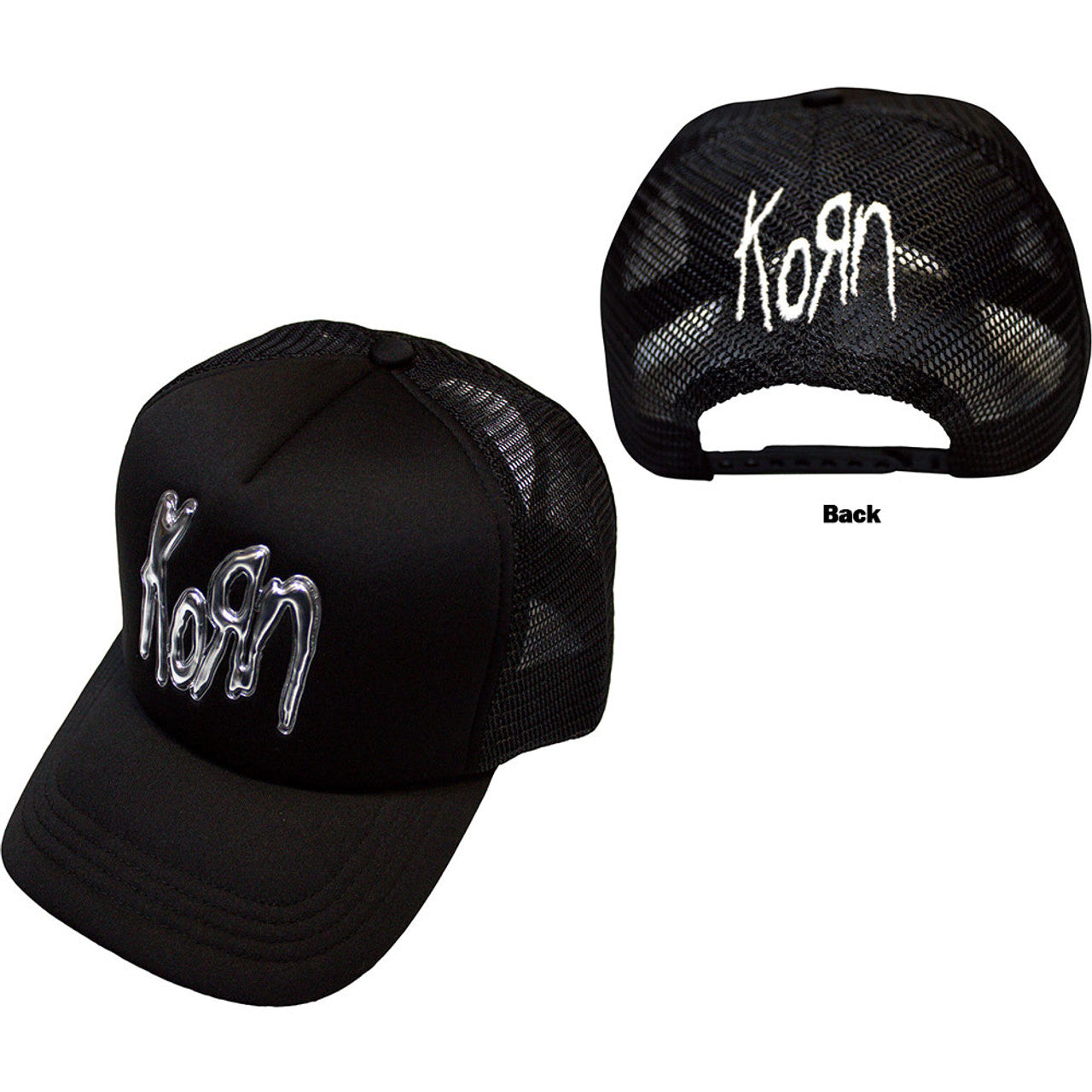 Korn "Sonic Silver Logo" Mesh Back Cap