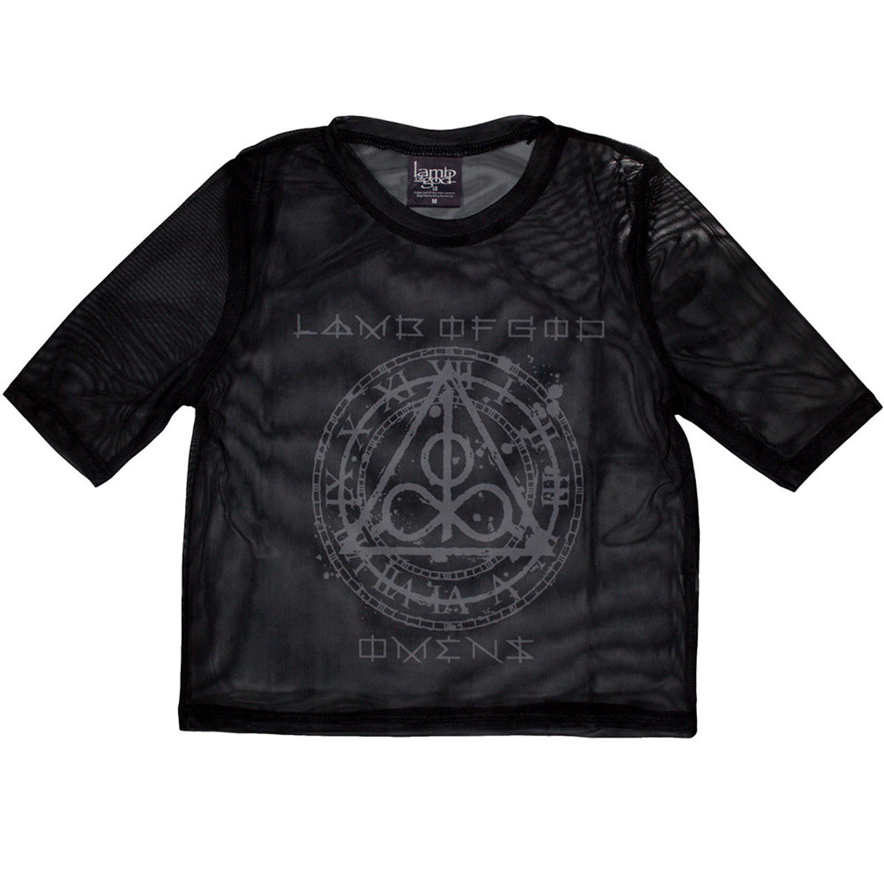 Lamb Of God "Omens Clock" Mesh Crop Top