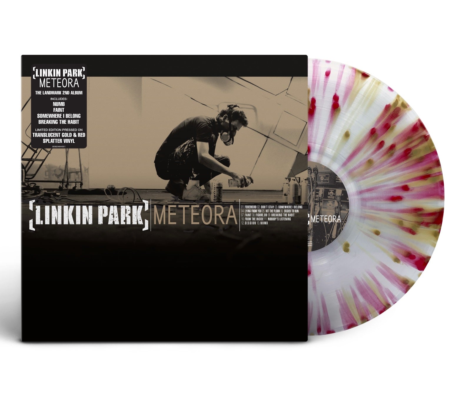 Linkin Park "Meteora" Translucent Gold / Red Splatter Vinyl