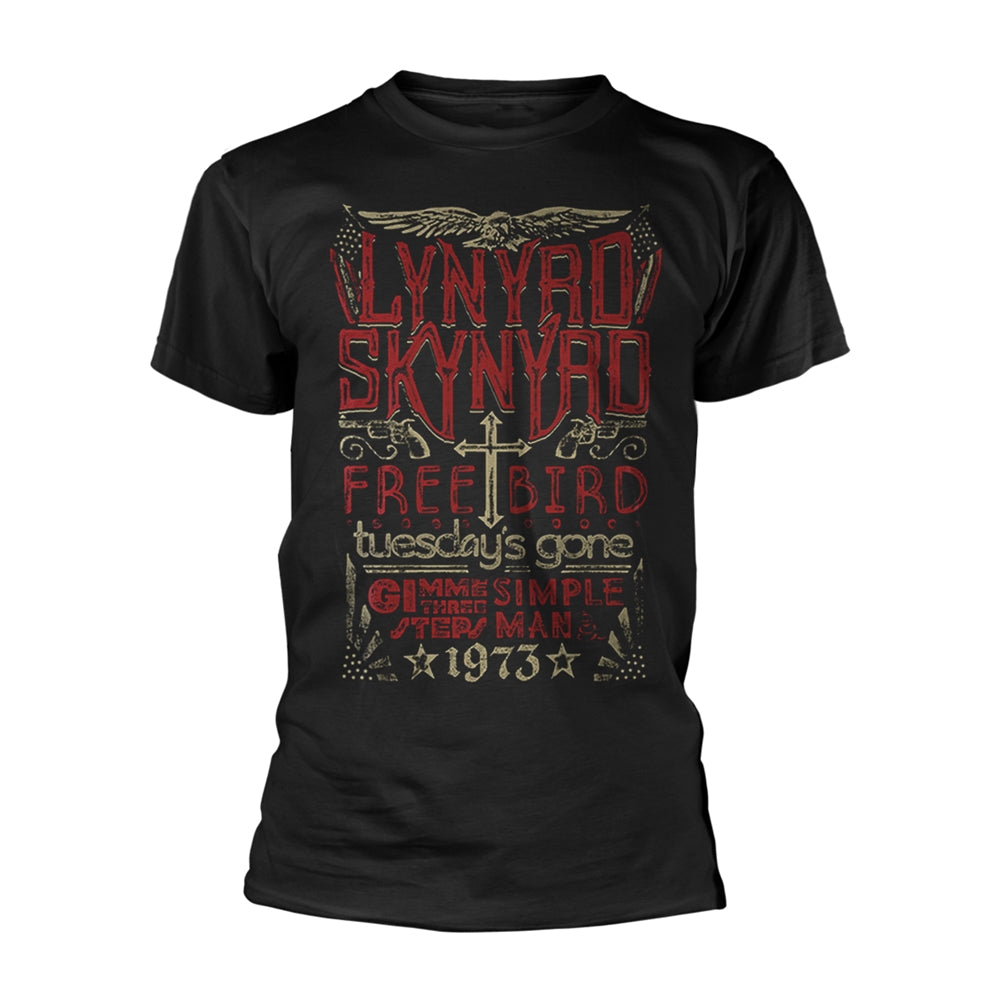 Lynyrd Skynyrd "Freebird 1973 Hits" Black T shirt