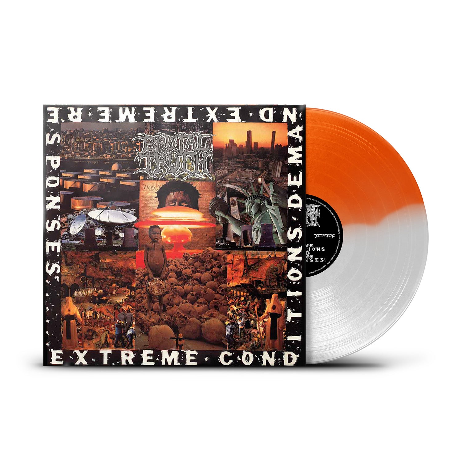 Brutal Truth "Extreme Conditions Demand Extreme Responses" FDR Orange White Vinyl (Record Store Day Essentials)