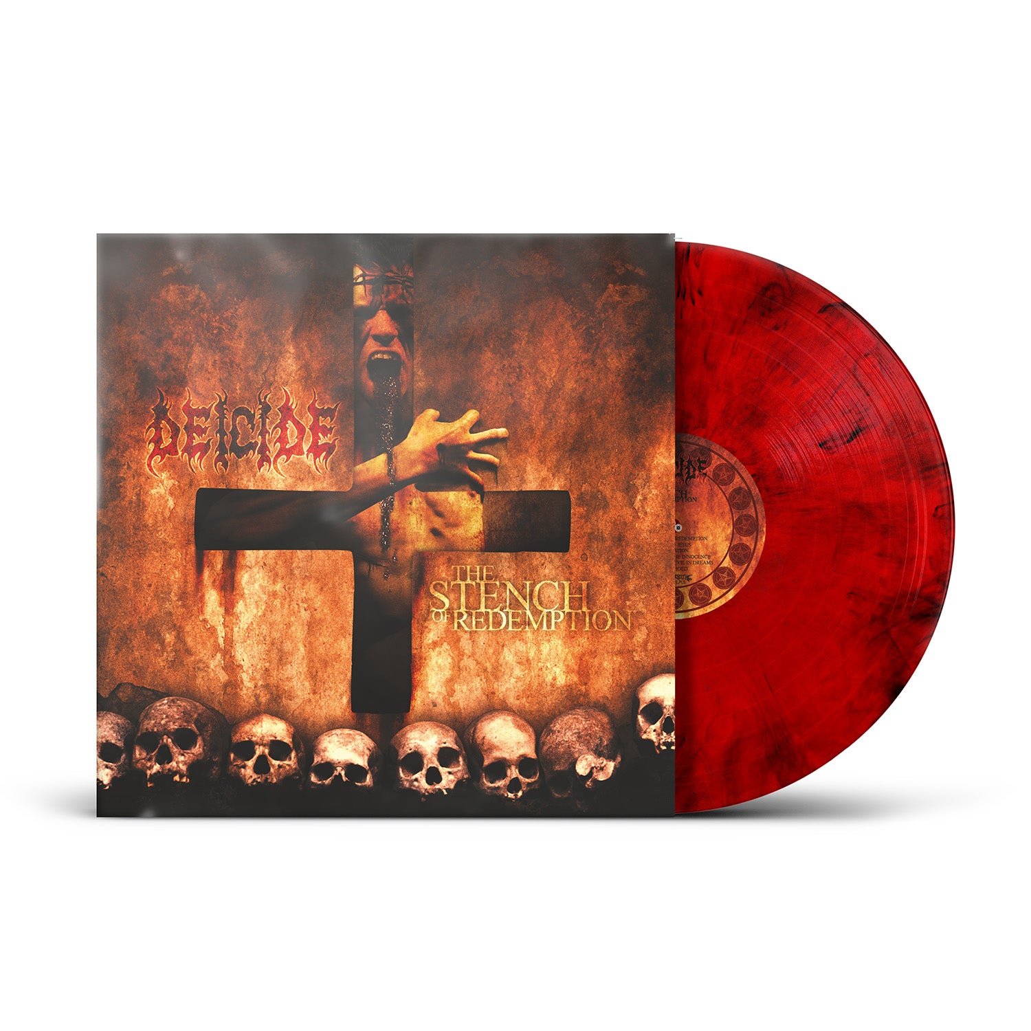 Deicide "The Stench Of Redemption" Red / Black Marbled Vinyl