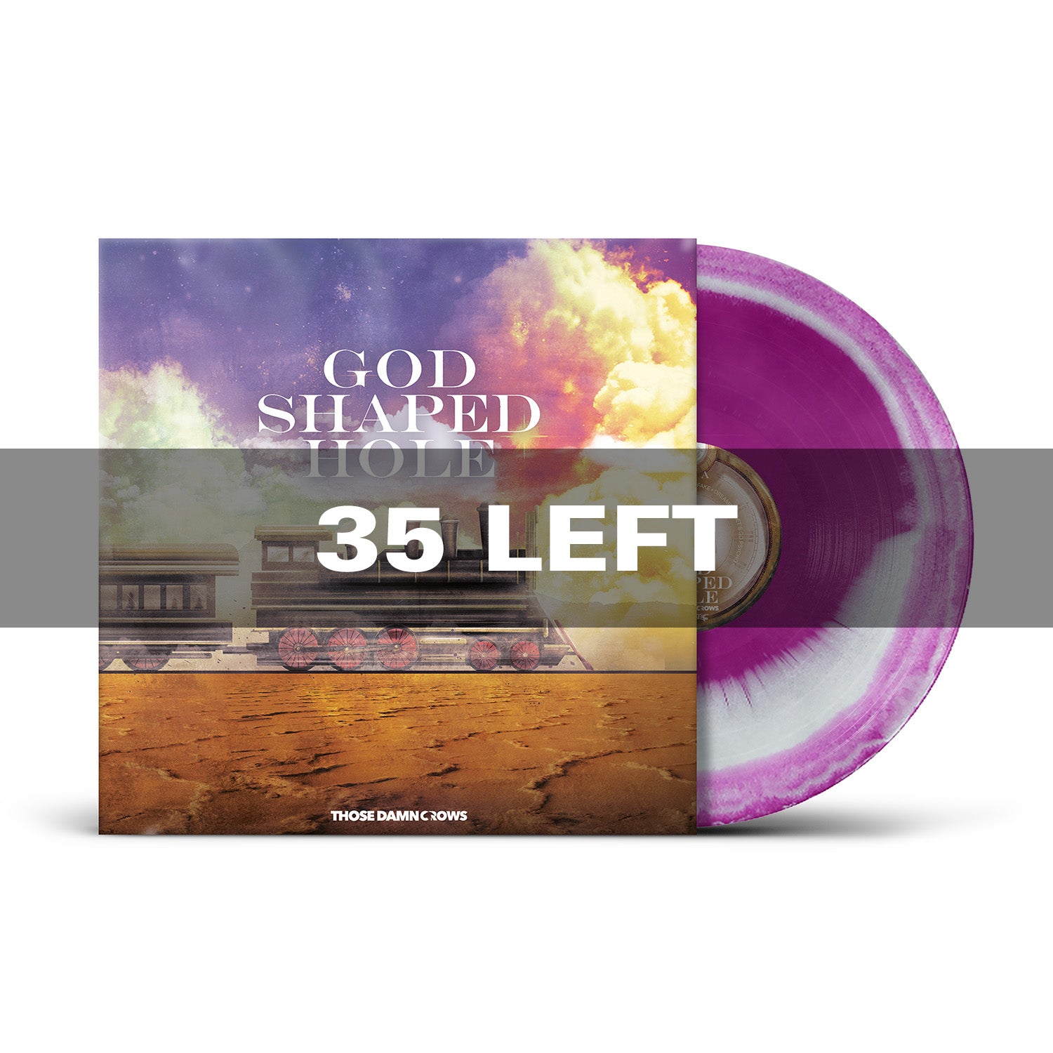 Those Damn Crows "God Shaped Hole" Purple / White Merge Vinyl w/ 12 Page Booklet & Download (Ltd to 500 copies) - PRE-ORDER