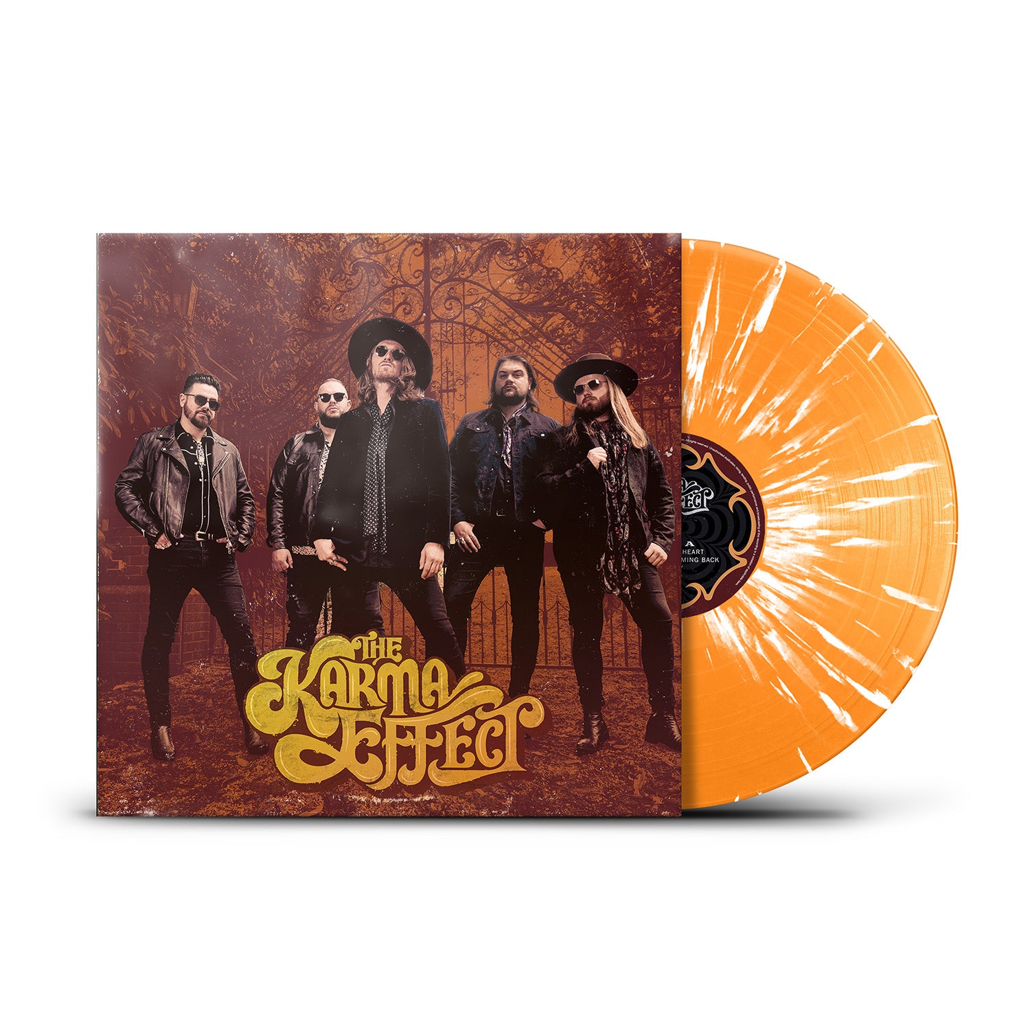 The Karma Effect "The Karma Effect" Orange w/ White Splatter Vinyl & Download - PRE-ORDER