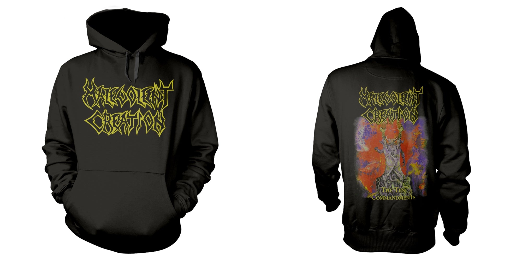 Malevolent Creation "The Ten Commandments" Black Pullover Hoodie