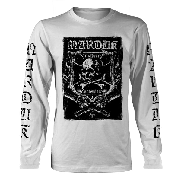 Marduk "Frontschwein" White Long Sleeve T shirt