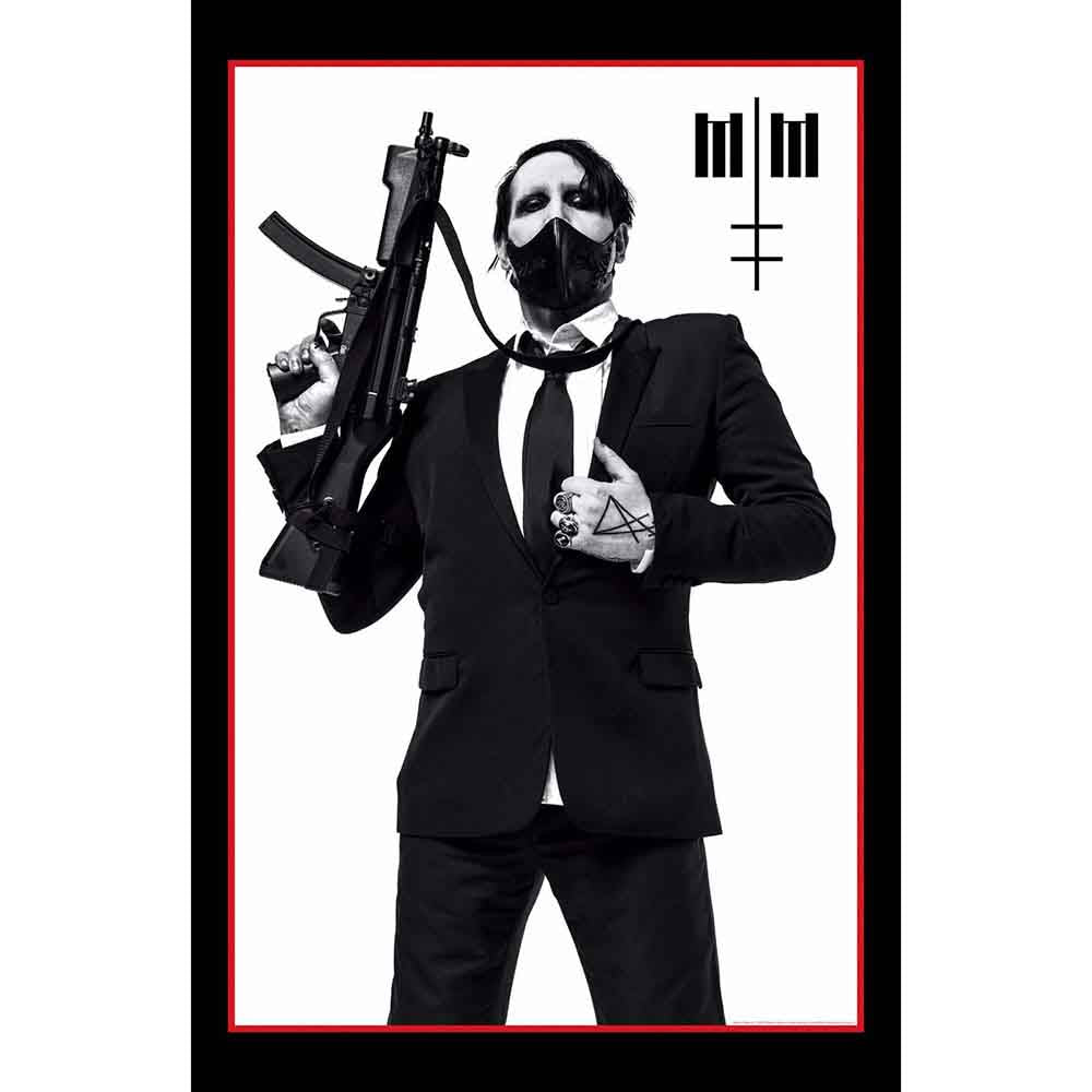 Marilyn Manson "Machine Gun" Flag