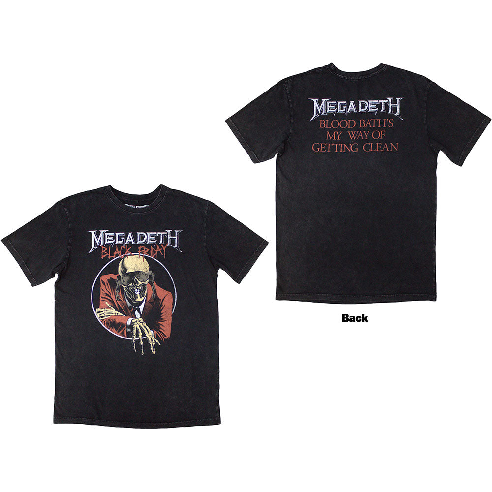 Megadeth "Black Friday" Charcoal Grey Stone Wash T shirt
