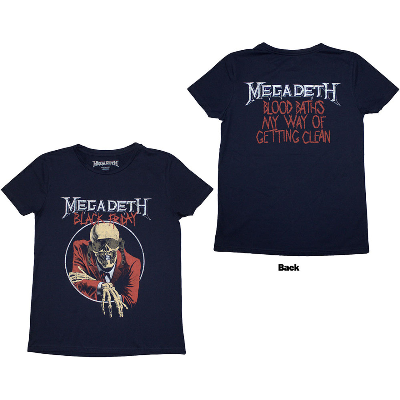 Megadeth "Black Friday" Navy Blue Women's T shirt