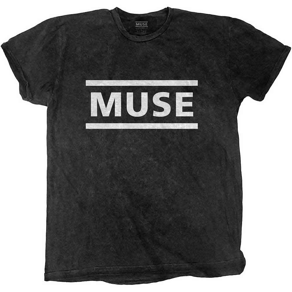 Muse "Logo" Black Dye Wash T shirt