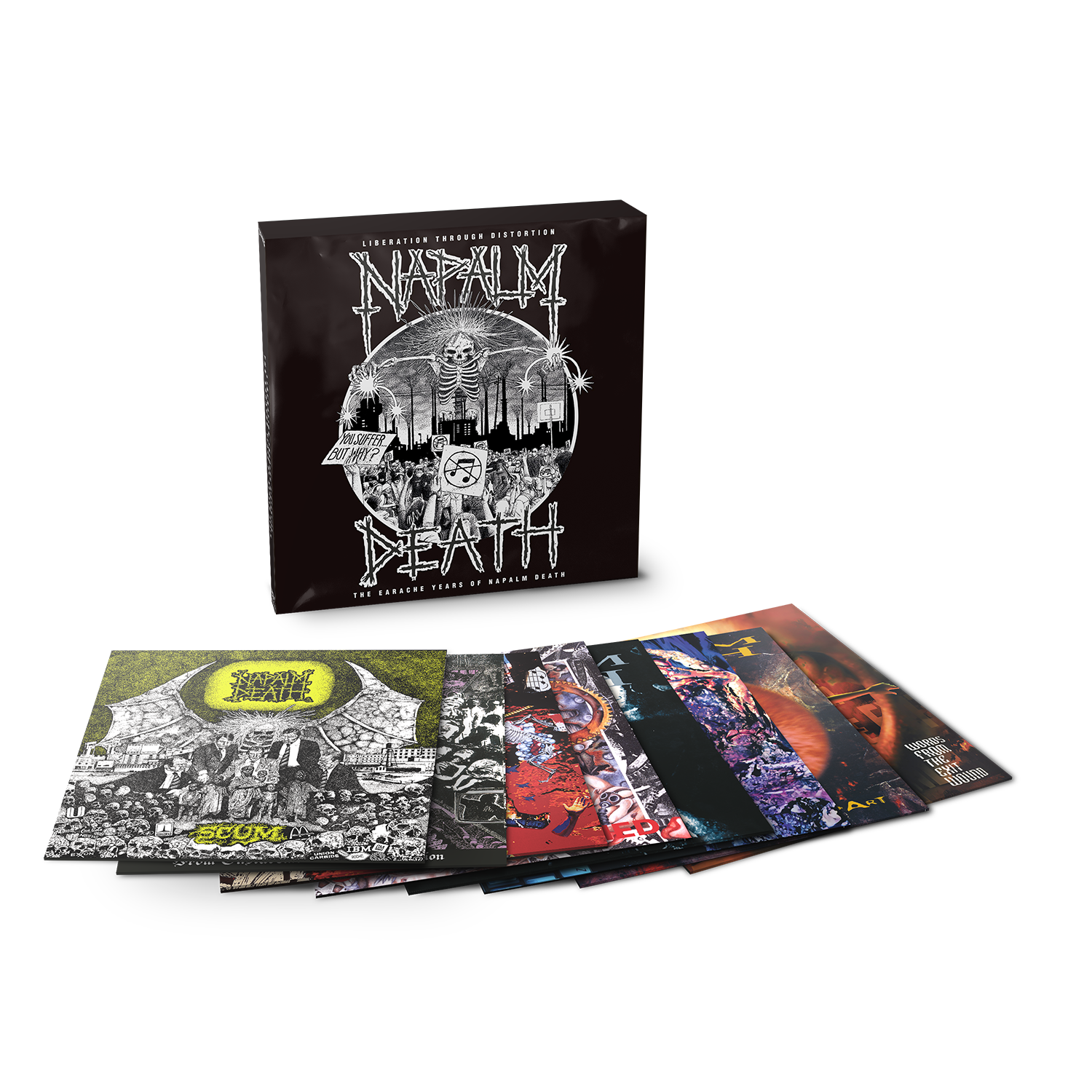 Napalm Death "Liberation Through Distortion: The Earache Years of Napalm Death" 8 Vinyl LP Box Set - PRE-ORDER